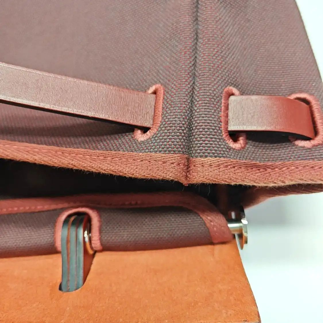 Hermes Hermes Herbag 31 Hermes red canvas shoulder bag handbag silver hardware Y sub-po Size ONE SIZE - 15 Thumbnail