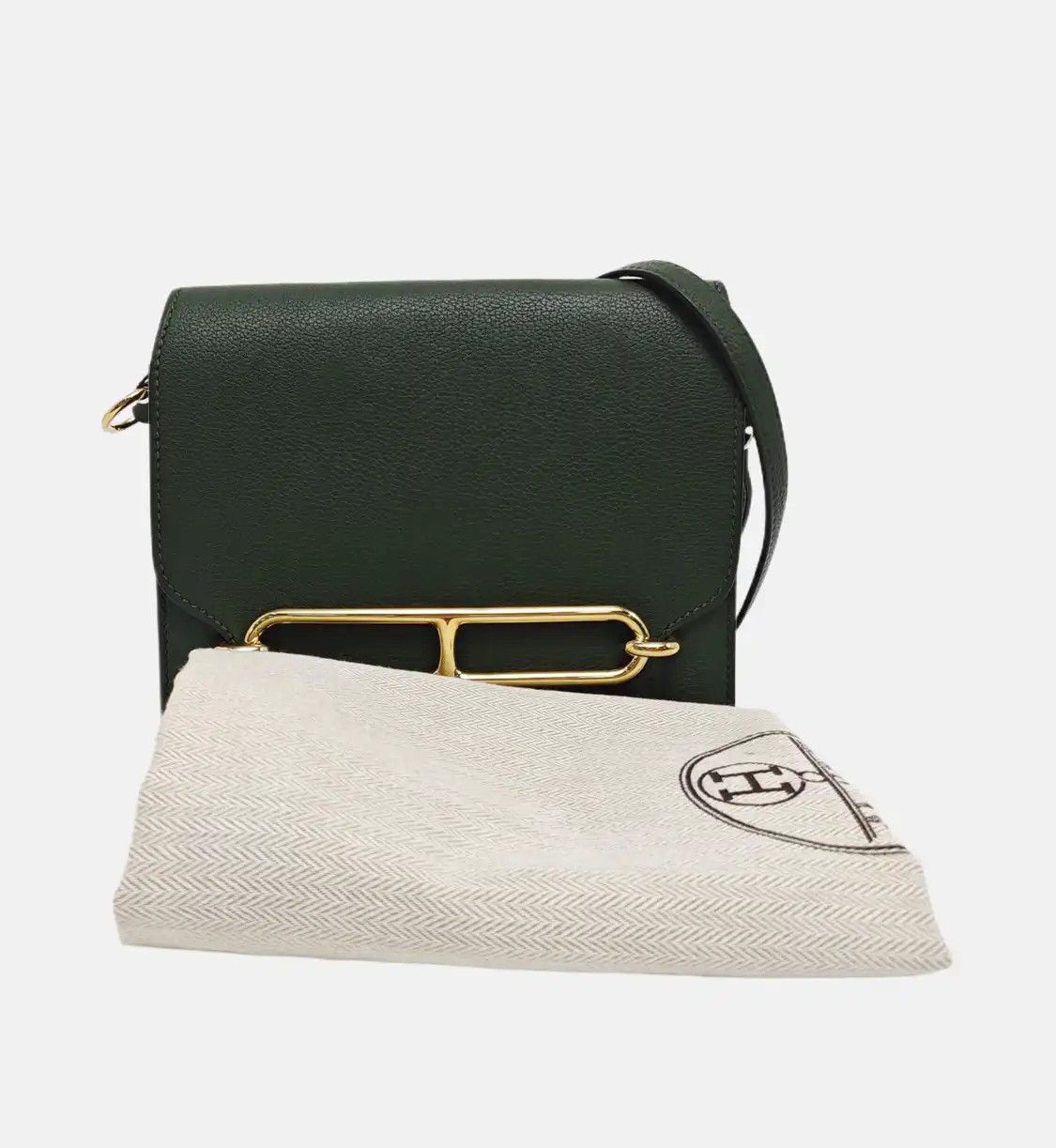 Hermes Hermes Roulis 18 Bangladesh green Evercolor cowhide leather Roulis shoulder bag Size ONE SIZE - 8 Thumbnail