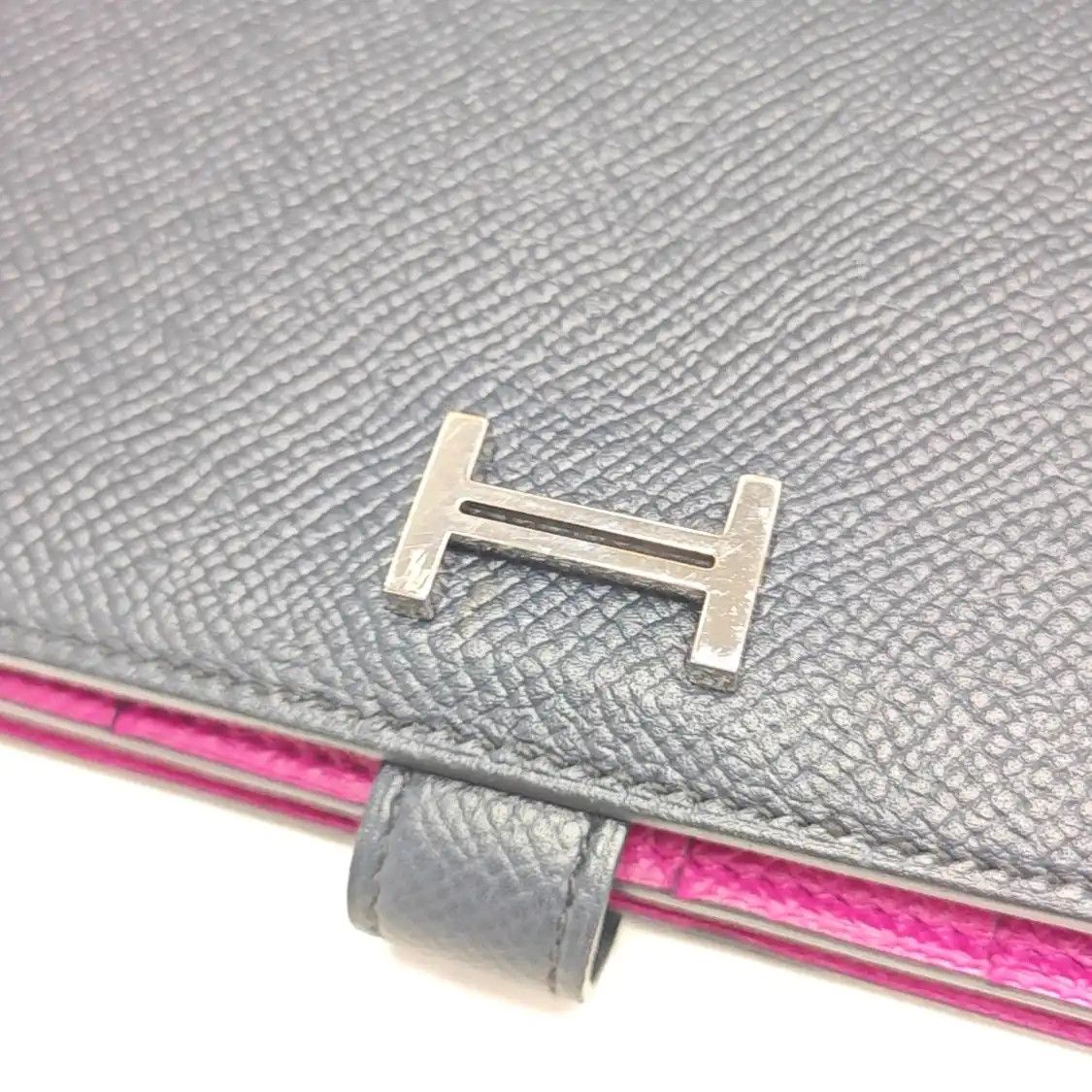 Hermes Hermes Bearn black Epsom cowhide leather wallet silver hardware C Size ONE SIZE - 9 Thumbnail