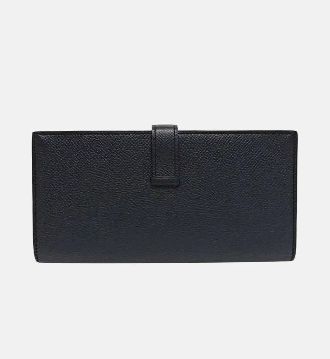 Hermes Hermes Bearn black Epsom cowhide leather wallet silver hardware C Size ONE SIZE - 5 Thumbnail