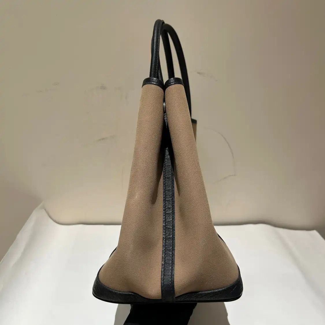 Hermes Hermes Garden Party 36 khaki canvas Garden Party handbag silver hardware Size ONE SIZE - 4 Thumbnail