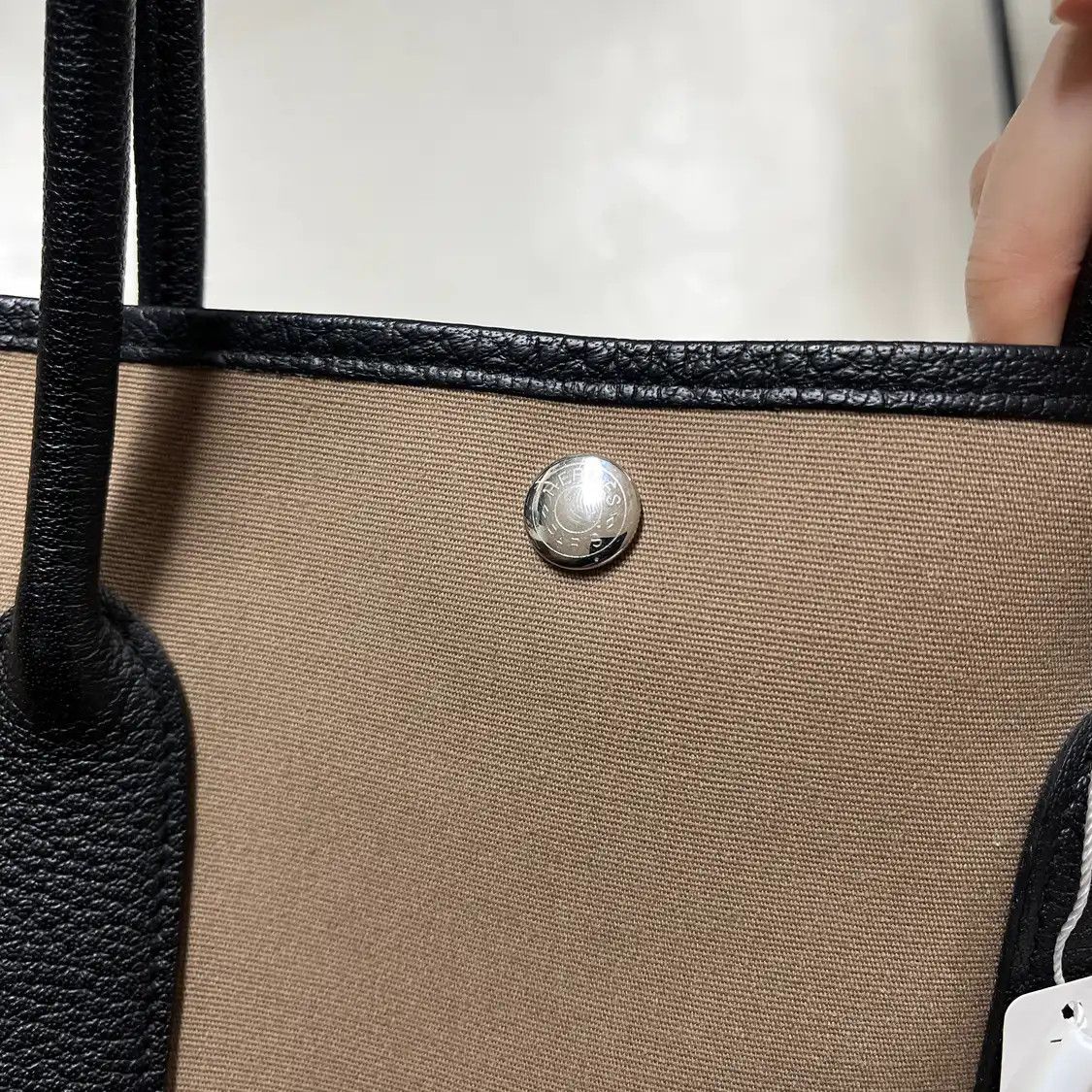 Hermes Hermes Garden Party 36 khaki canvas Garden Party handbag silver hardware Size ONE SIZE - 7 Thumbnail