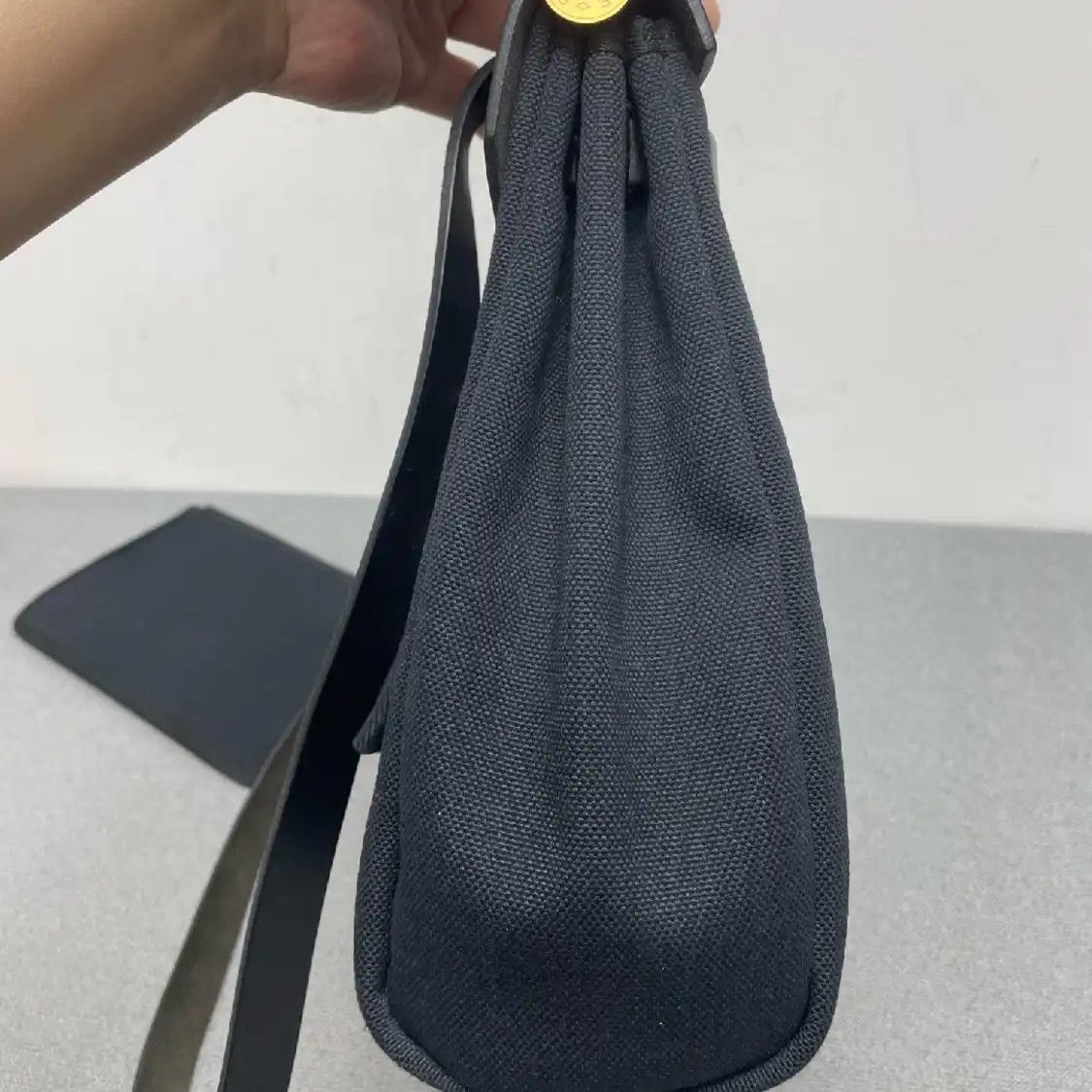Hermes Hermes Herbag 31 black canvas shoulder bag gold hardware Z Size ONE SIZE - 3 Thumbnail