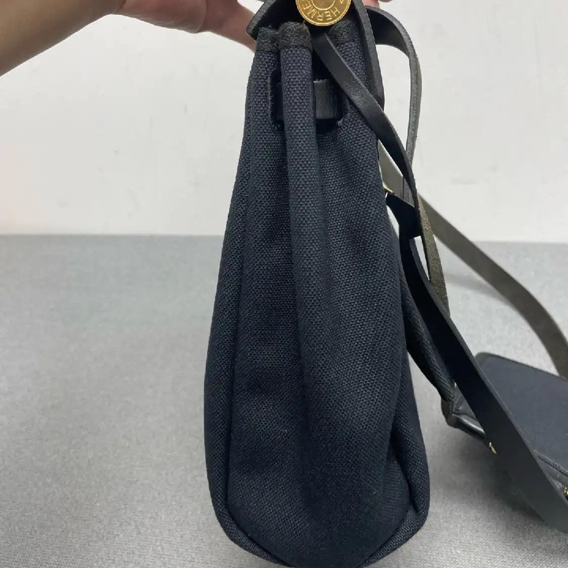 Hermes Hermes Herbag 31 black canvas shoulder bag gold hardware Z Size ONE SIZE - 2 Thumbnail
