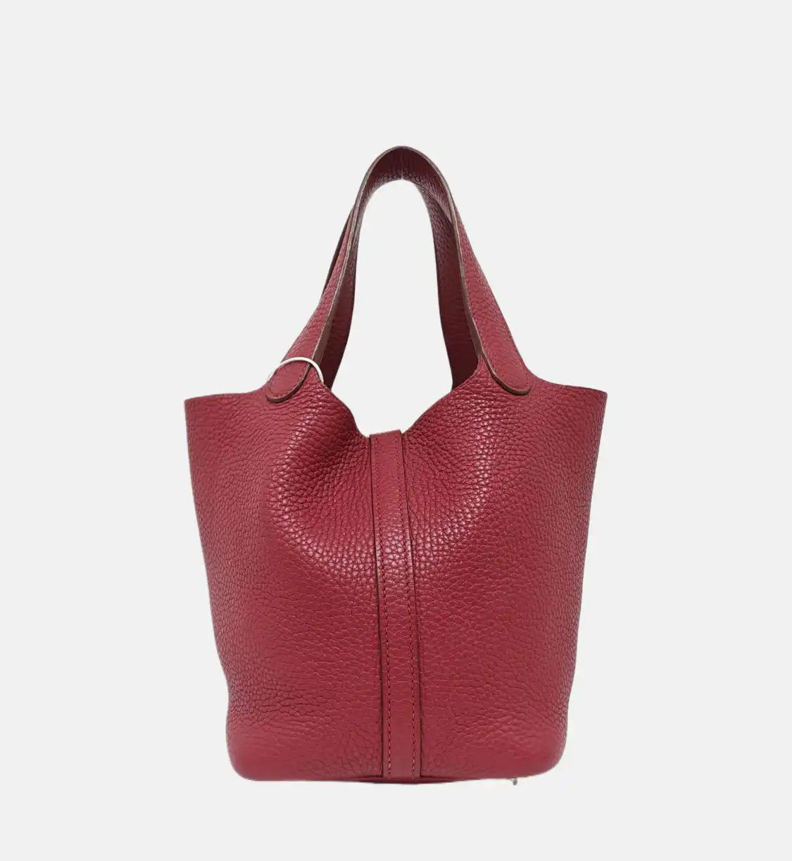 Hermes Hermes Picotin Lock 18 Rouge Casaque Clemence cowhide leather picotin handbag si Size ONE SIZE - 5 Thumbnail