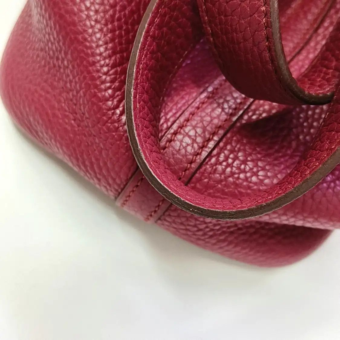 Hermes Hermes Picotin Lock 18 Rouge Casaque Clemence cowhide leather picotin handbag si Size ONE SIZE - 9 Thumbnail