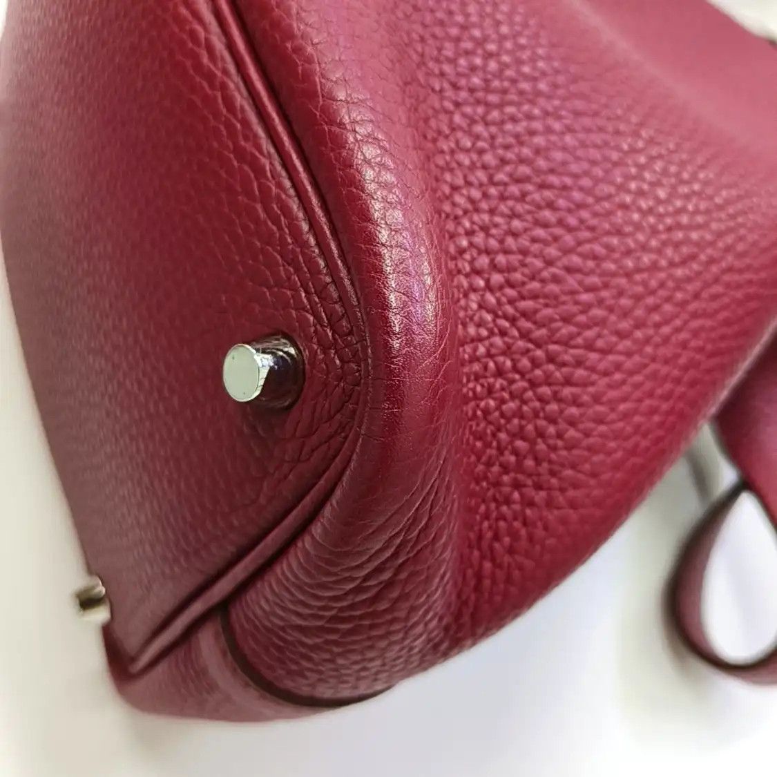 Hermes Hermes Picotin Lock 18 Rouge Casaque Clemence cowhide leather picotin handbag si Size ONE SIZE - 12 Thumbnail