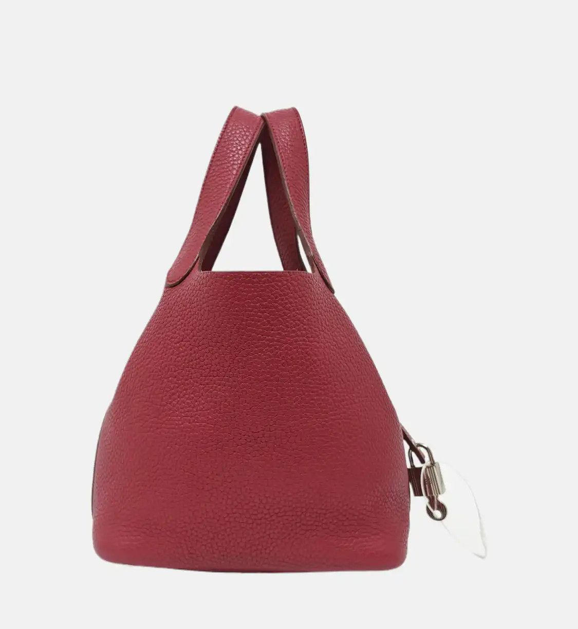 Hermes Hermes Picotin Lock 18 Rouge Casaque Clemence cowhide leather picotin handbag si Size ONE SIZE - 4 Thumbnail