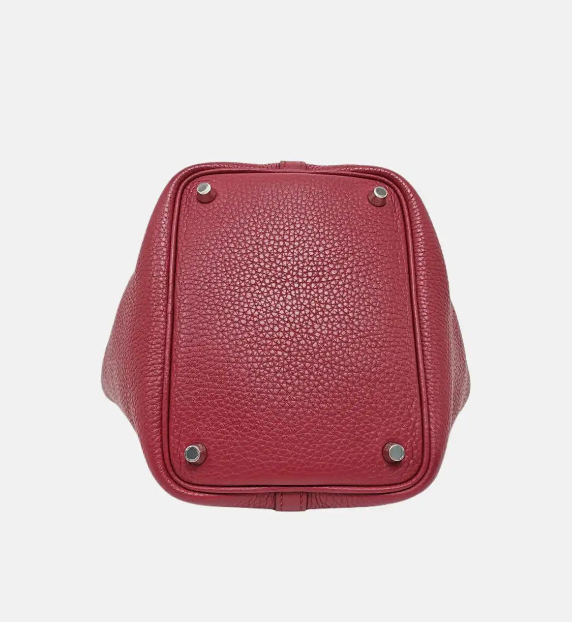 Hermes Hermes Picotin Lock 18 Rouge Casaque Clemence cowhide leather picotin handbag si Size ONE SIZE - 6 Thumbnail