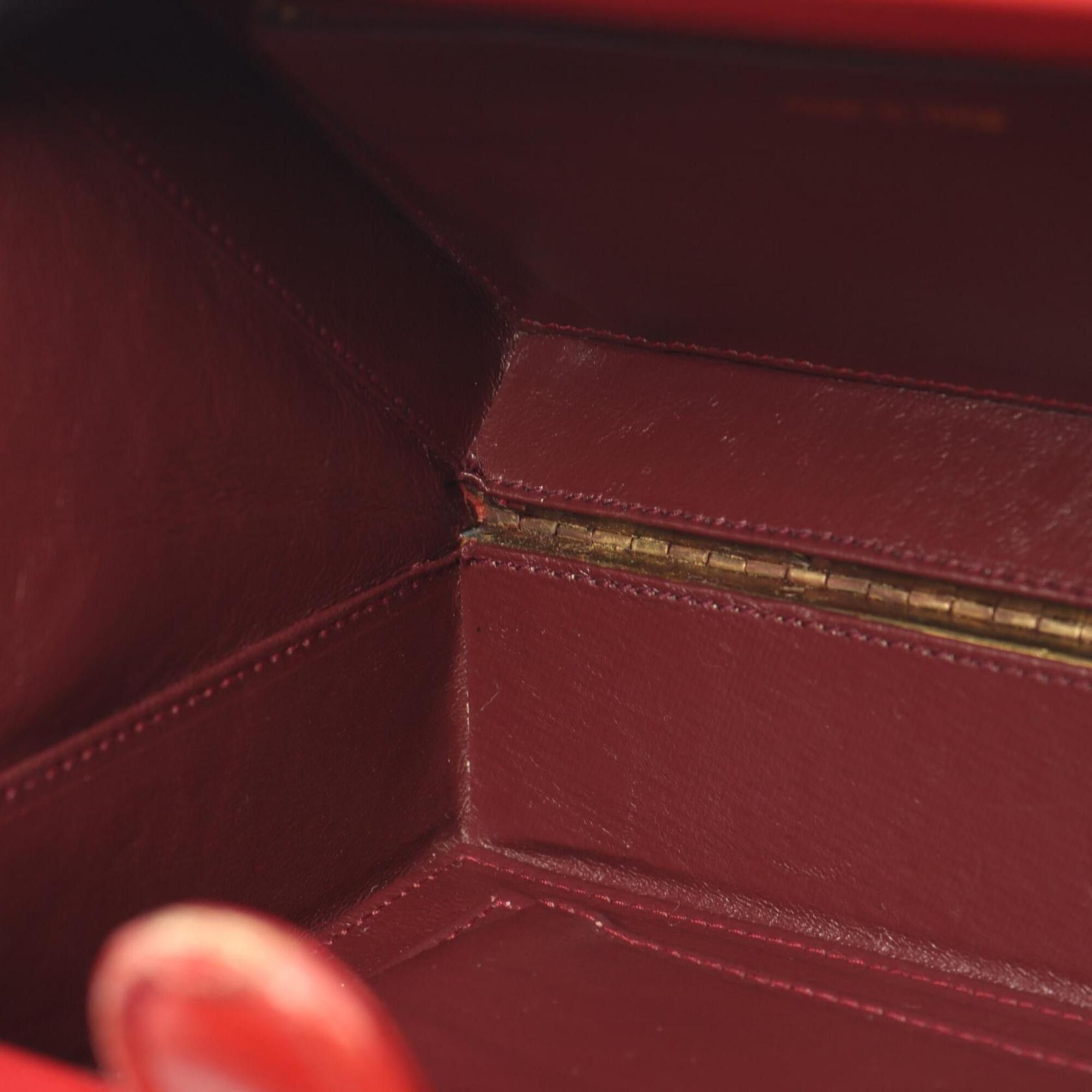 Chanel Chanel Matelassé 2-Way Handbag, Lambskin Leather, Women's, Red Size ONE SIZE - 6 Thumbnail