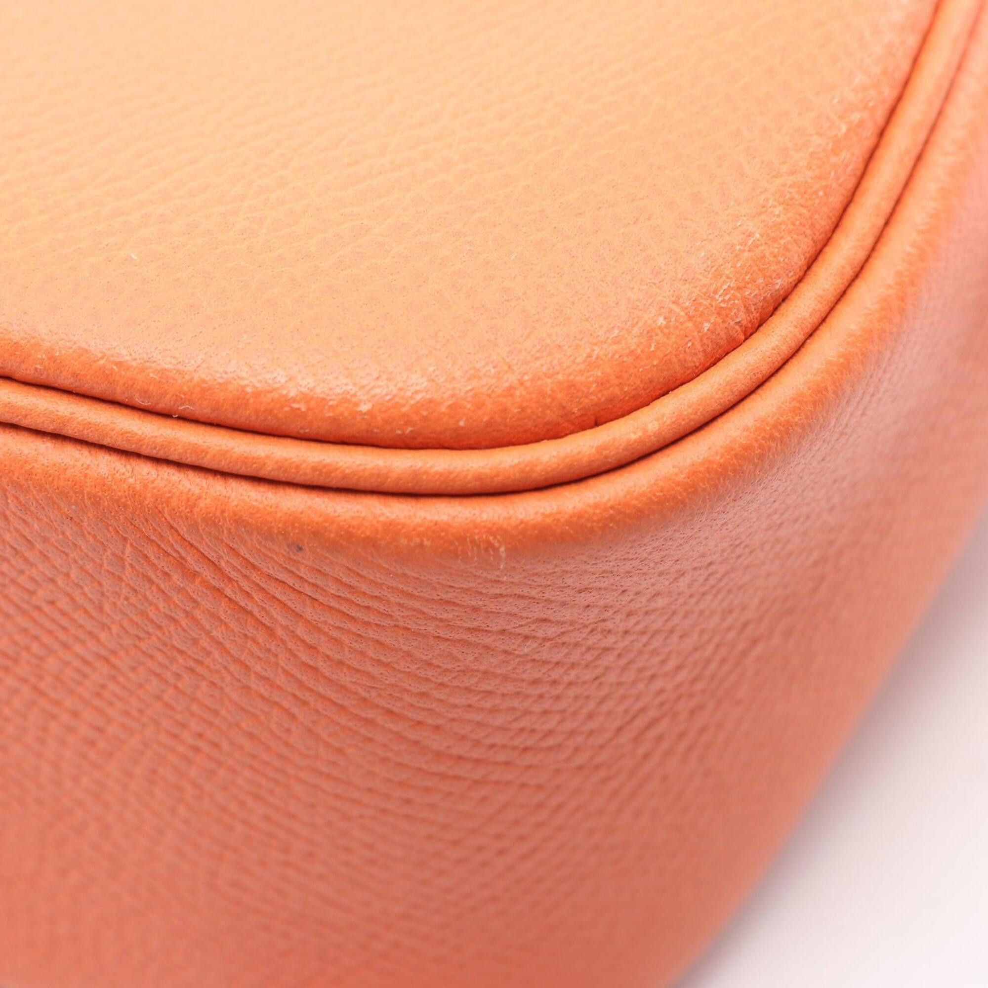 Hermes Hermes Plume Elan 28 Handbag, Leather, Calfskin (Cowhide), Veau Epsom, Women's, Orange Size ONE SIZE - 5 Thumbnail