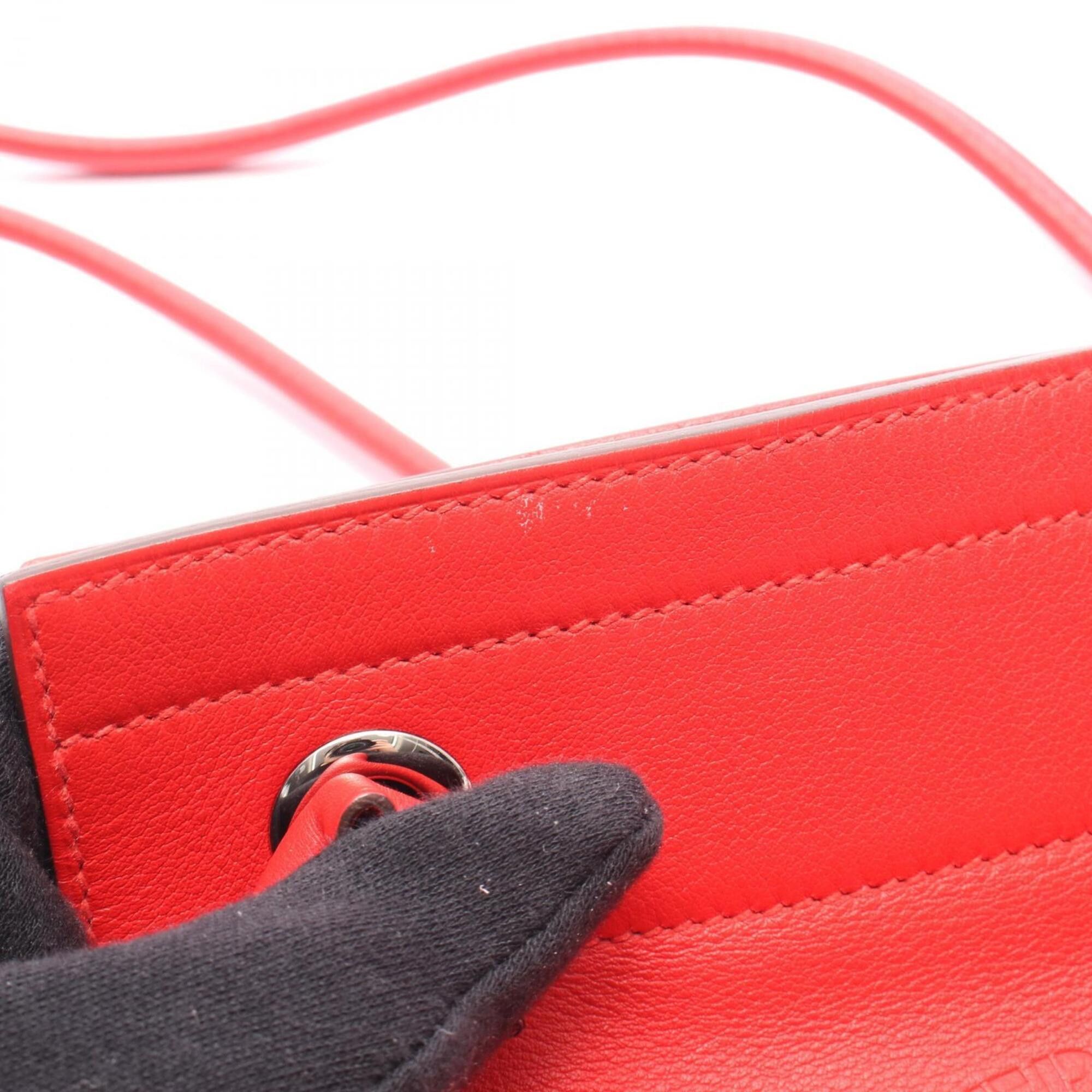 Hermes Hermes Sac Aline Mini Shoulder Bag Handbag Leather Veau Swift Women's Red Size ONE SIZE - 8 Thumbnail