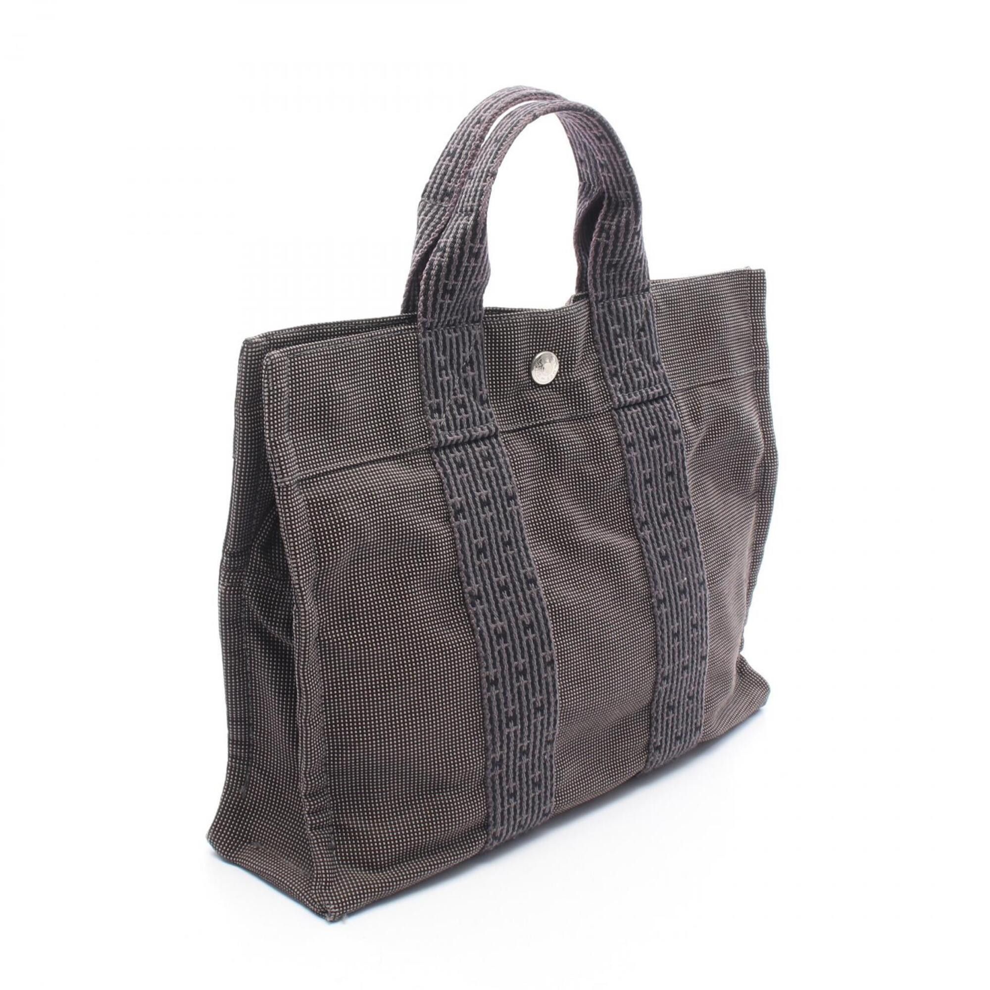 Hermes Hermes Herline PM Tote Bag Handbag Nylon Canvas Women's Gray Size ONE SIZE - 2 Thumbnail