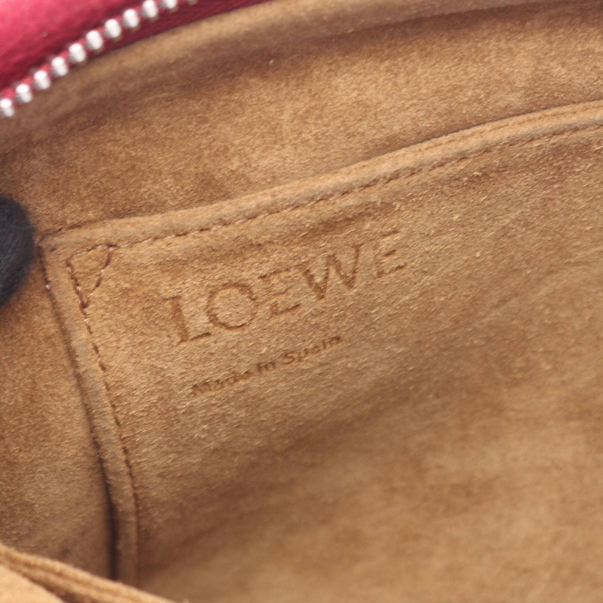 Loewe Loewe Missy Small 2-Way Handbag, Leather, Women's, Bordeaux (Burgundy) Size ONE SIZE - 4 Thumbnail