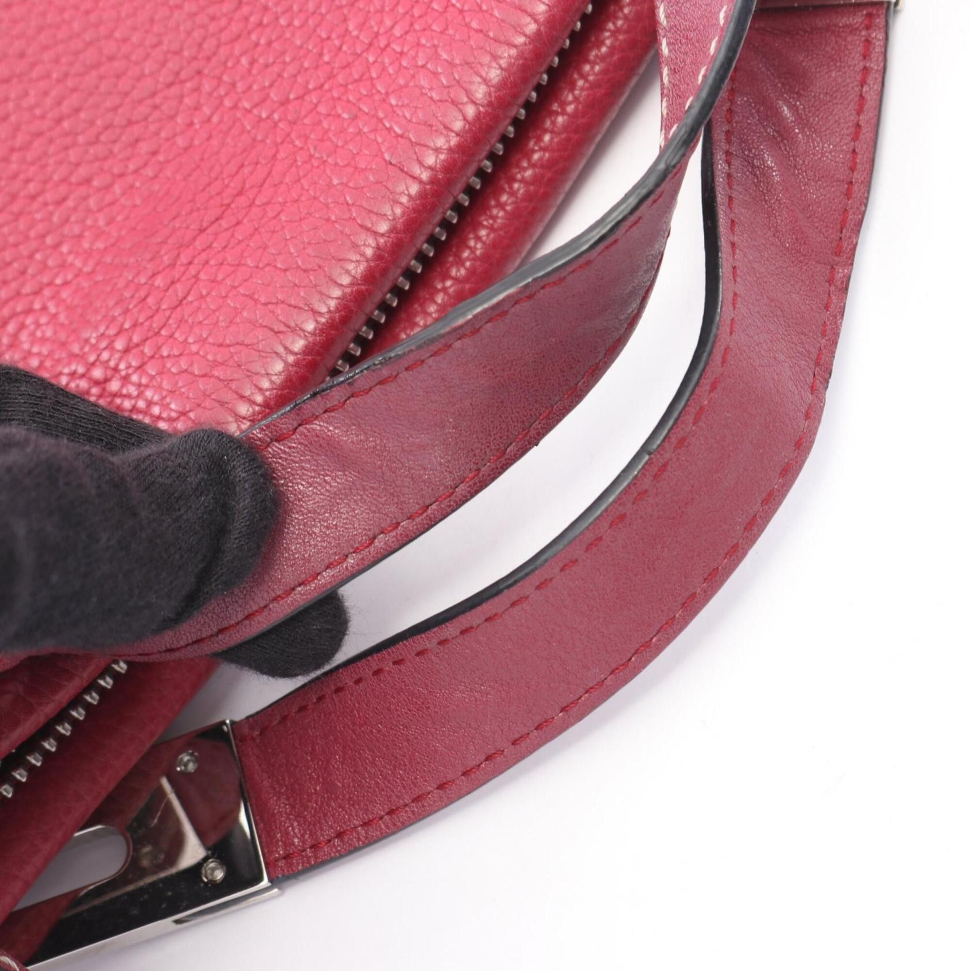 Loewe Loewe Missy Small 2-Way Handbag, Leather, Women's, Bordeaux (Burgundy) Size ONE SIZE - 6 Thumbnail