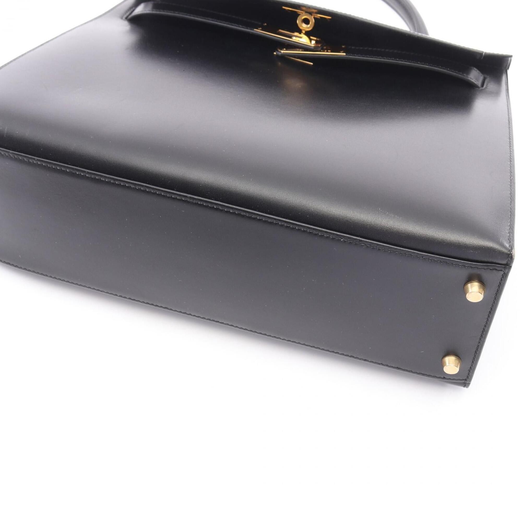 Hermes Hermes Kelly 32, 2-way handbag, calfskin (box calf leather), black. Size ONE SIZE - 9 Thumbnail