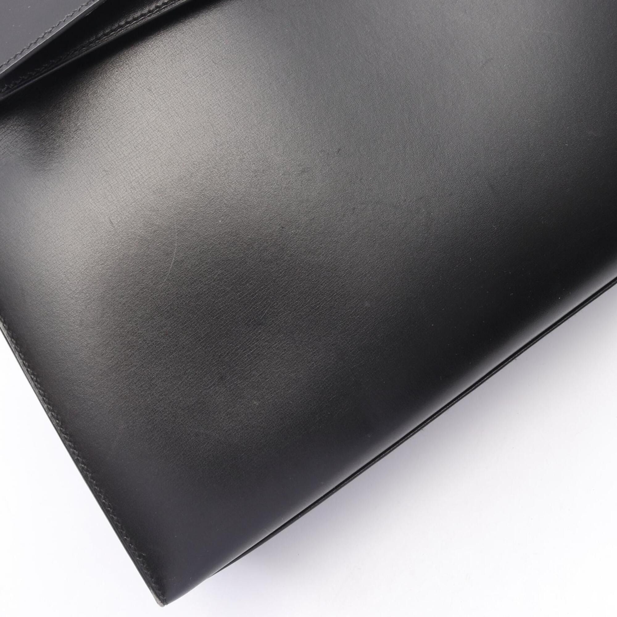 Hermes Hermes Kelly 32, 2-way handbag, calfskin (box calf leather), black. Size ONE SIZE - 7 Thumbnail