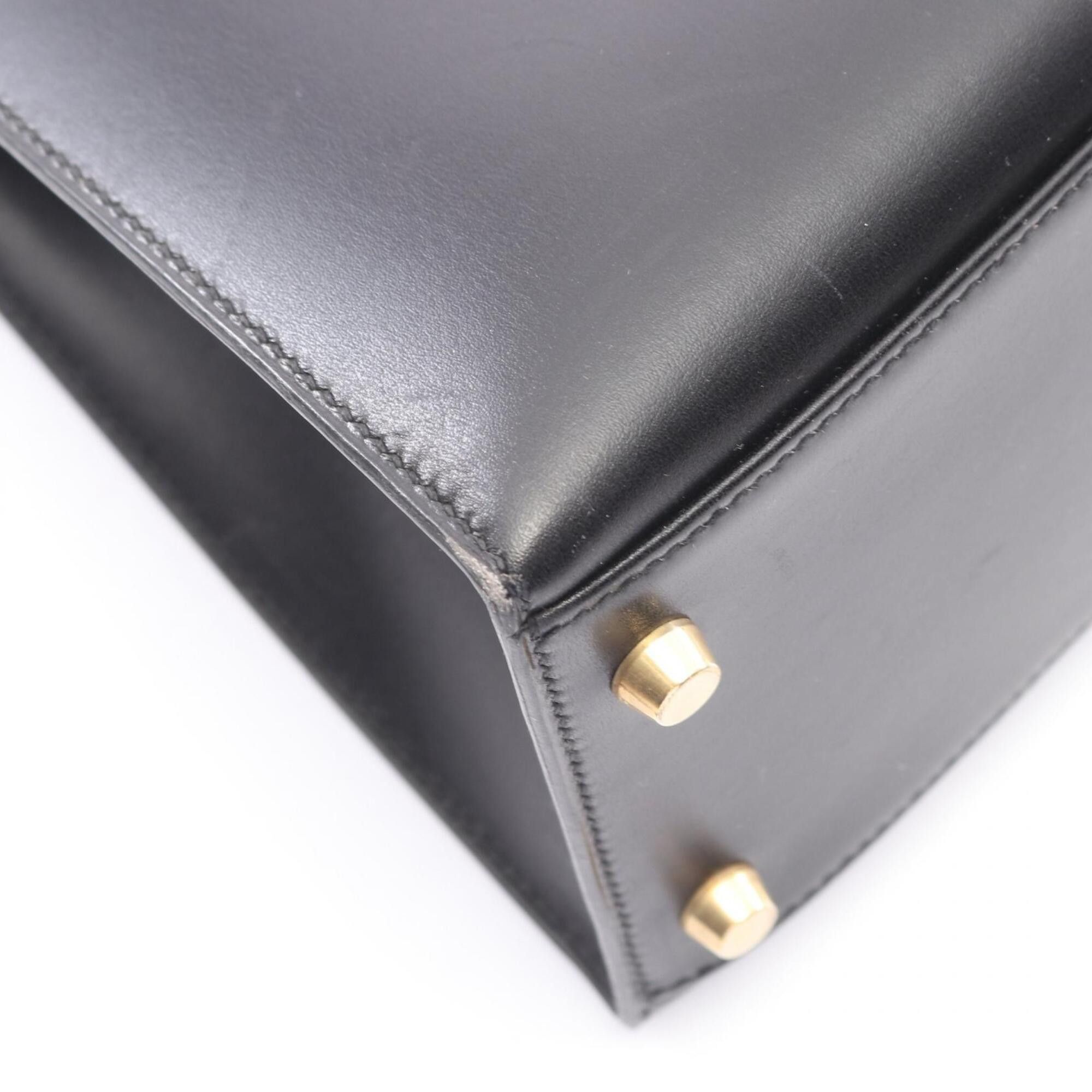 Hermes Hermes Kelly 32, 2-way handbag, calfskin (box calf leather), black. Size ONE SIZE - 8 Thumbnail