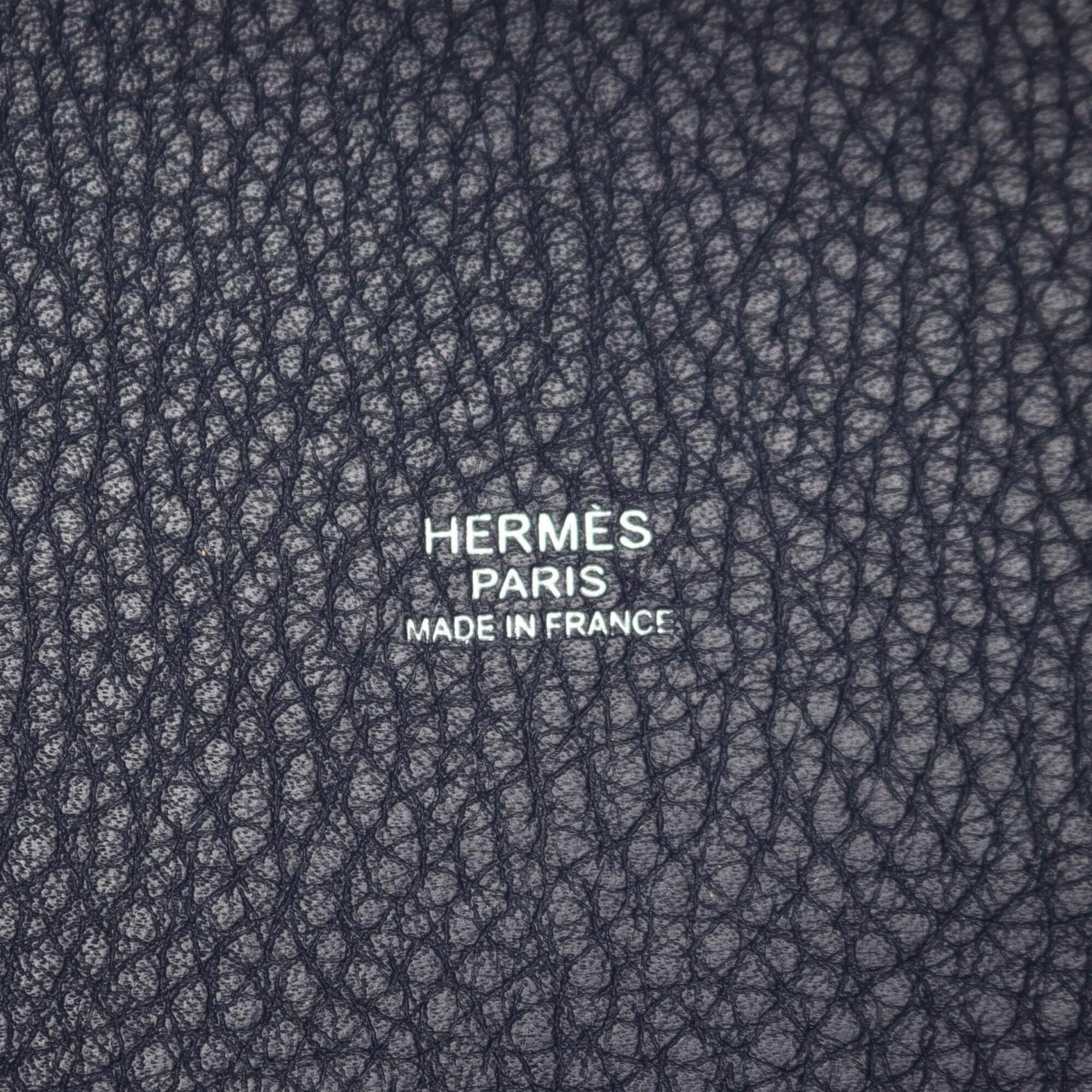 Hermes Hermes Picotin Lock MM Handbag, Leather, Taurillon Clemence Women's, Navy, Pink, Rose Purple Size ONE SIZE - 4 Thumbnail
