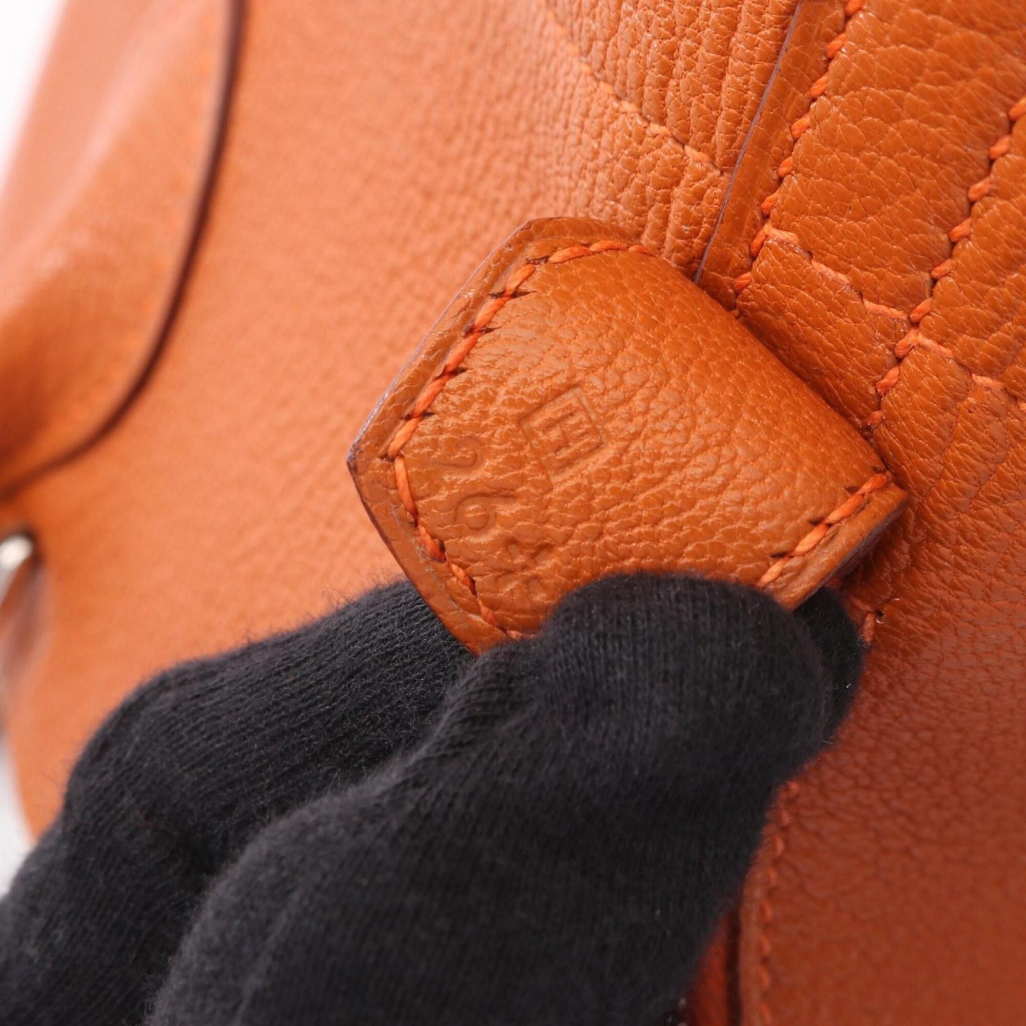 Hermes Hermes Bolide 31 2-way handbag, leather, Chevre women's, orange. Size ONE SIZE - 5 Thumbnail