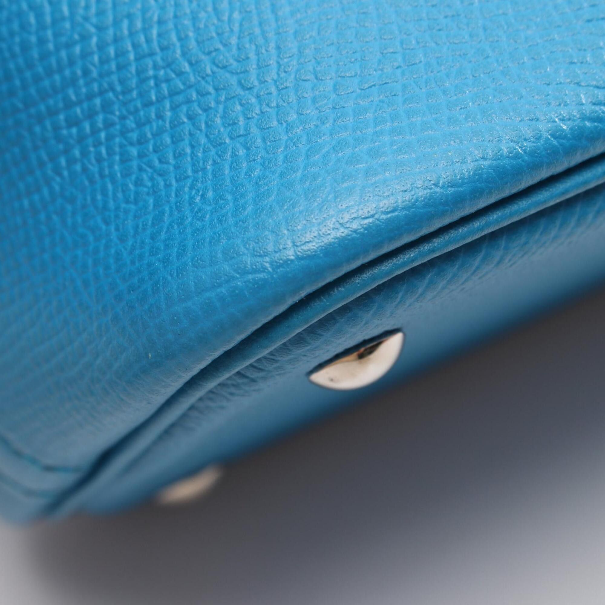Hermes Hermes Bolide 27 2-Way Handbag, Leather, Veau Epsom Women's, Blue Size ONE SIZE - 6 Thumbnail