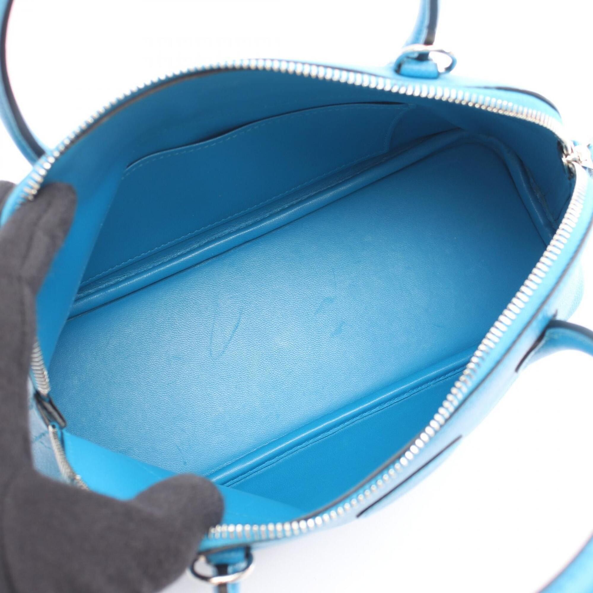 Hermes Hermes Bolide 27 2-Way Handbag, Leather, Veau Epsom Women's, Blue Size ONE SIZE - 3 Thumbnail