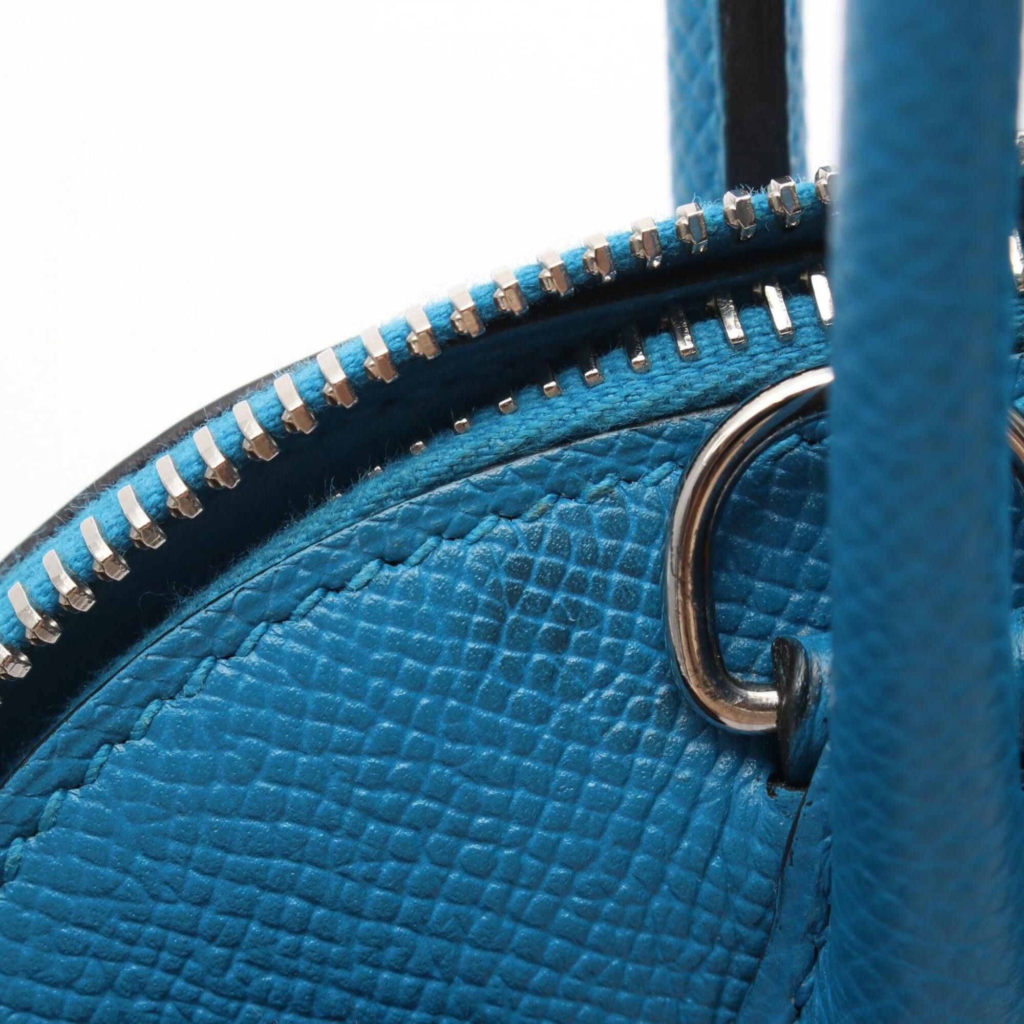 Hermes Hermes Bolide 27 2-Way Handbag, Leather, Veau Epsom Women's, Blue Size ONE SIZE - 7 Thumbnail