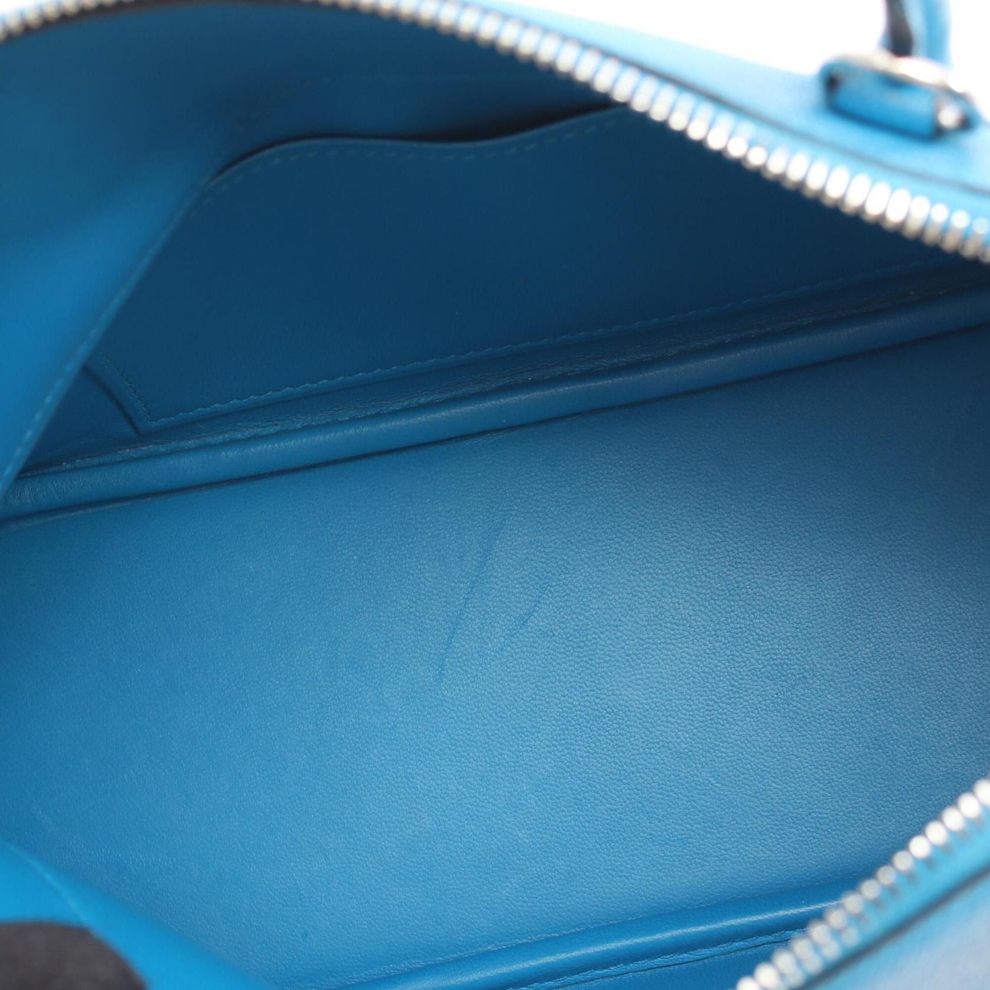 Hermes Hermes Bolide 27 2-Way Handbag, Leather, Veau Epsom Women's, Blue Size ONE SIZE - 11 Thumbnail
