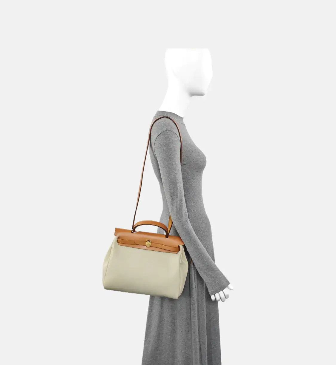 Hermes Hermes Herbag 31 Vanilla canvas shoulder bag handbag gold hardware Z sub-pocket Size ONE SIZE - 2 Thumbnail