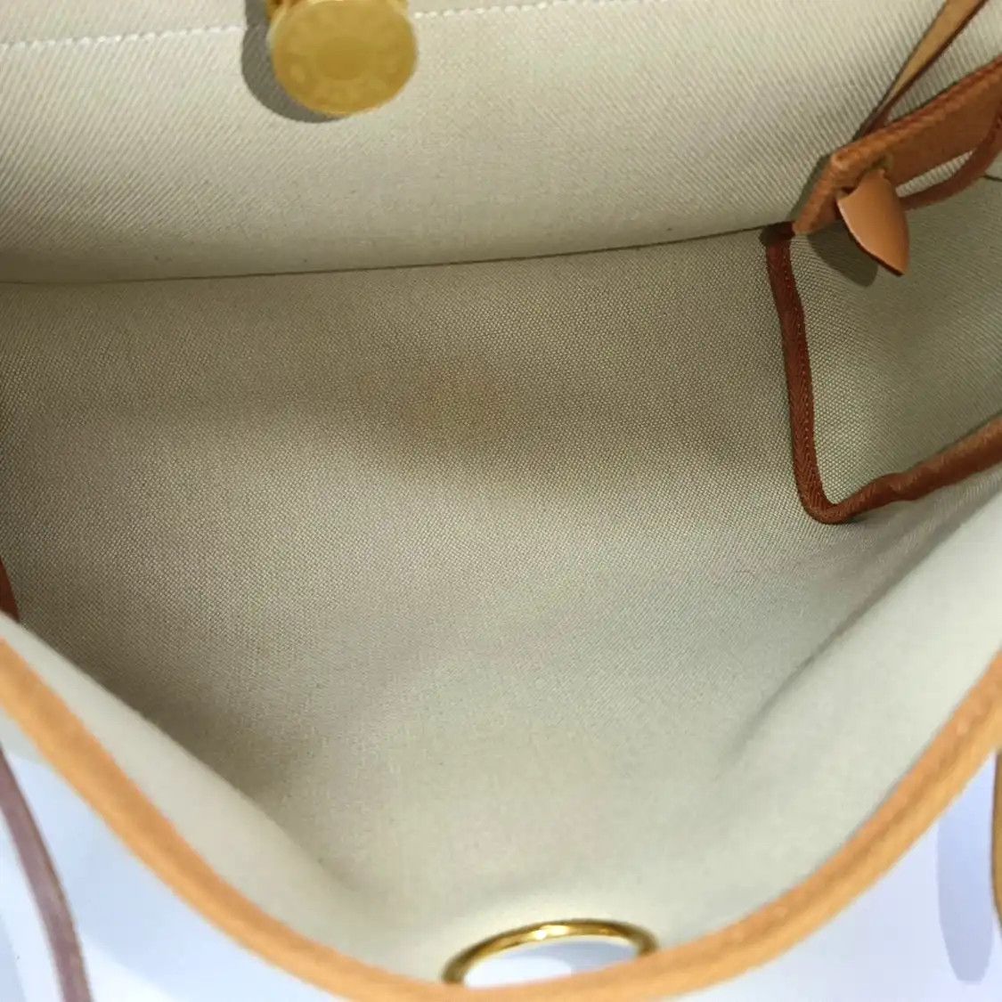 Hermes Hermes Herbag 31 Vanilla canvas shoulder bag handbag gold hardware Z sub-pocket Size ONE SIZE - 7 Thumbnail