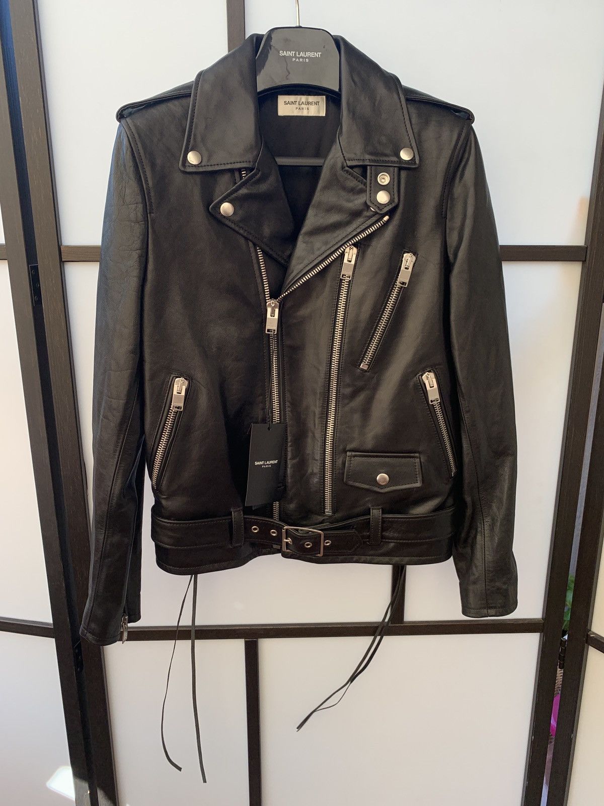 Saint Laurent Paris NEW- FW16 L17 Calf Leather Biker Jacket 44 | Grailed