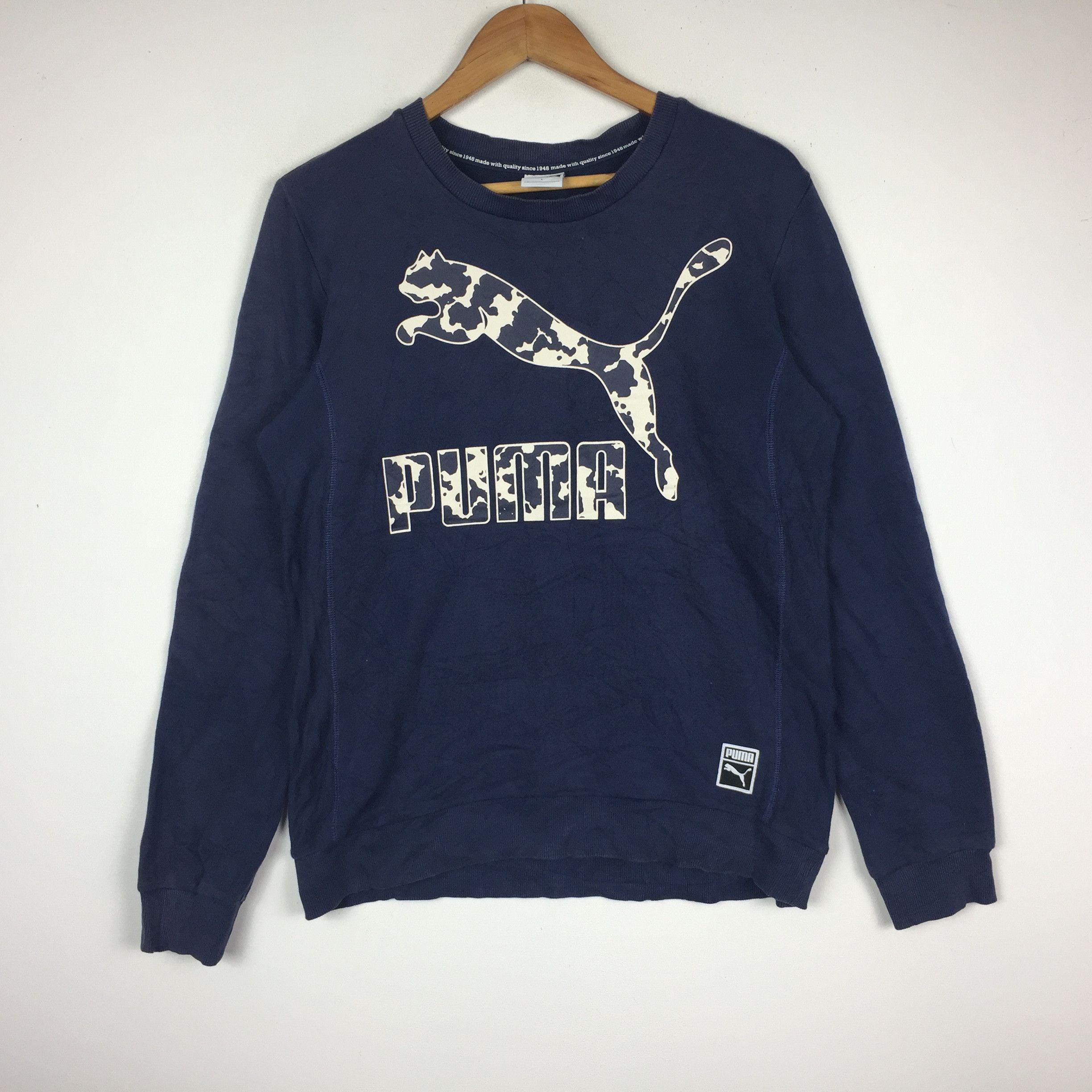 Vintage Puma Big Logo Spell Out Sport Sweatshirt Jumper Crewneck