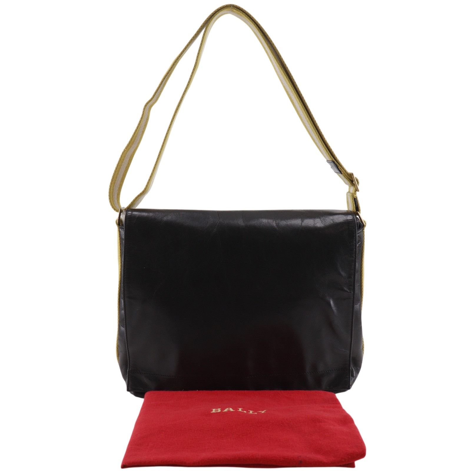 Bally Bally Trainspotting Calf Shoulder Bag Leather Shoulder Bag 