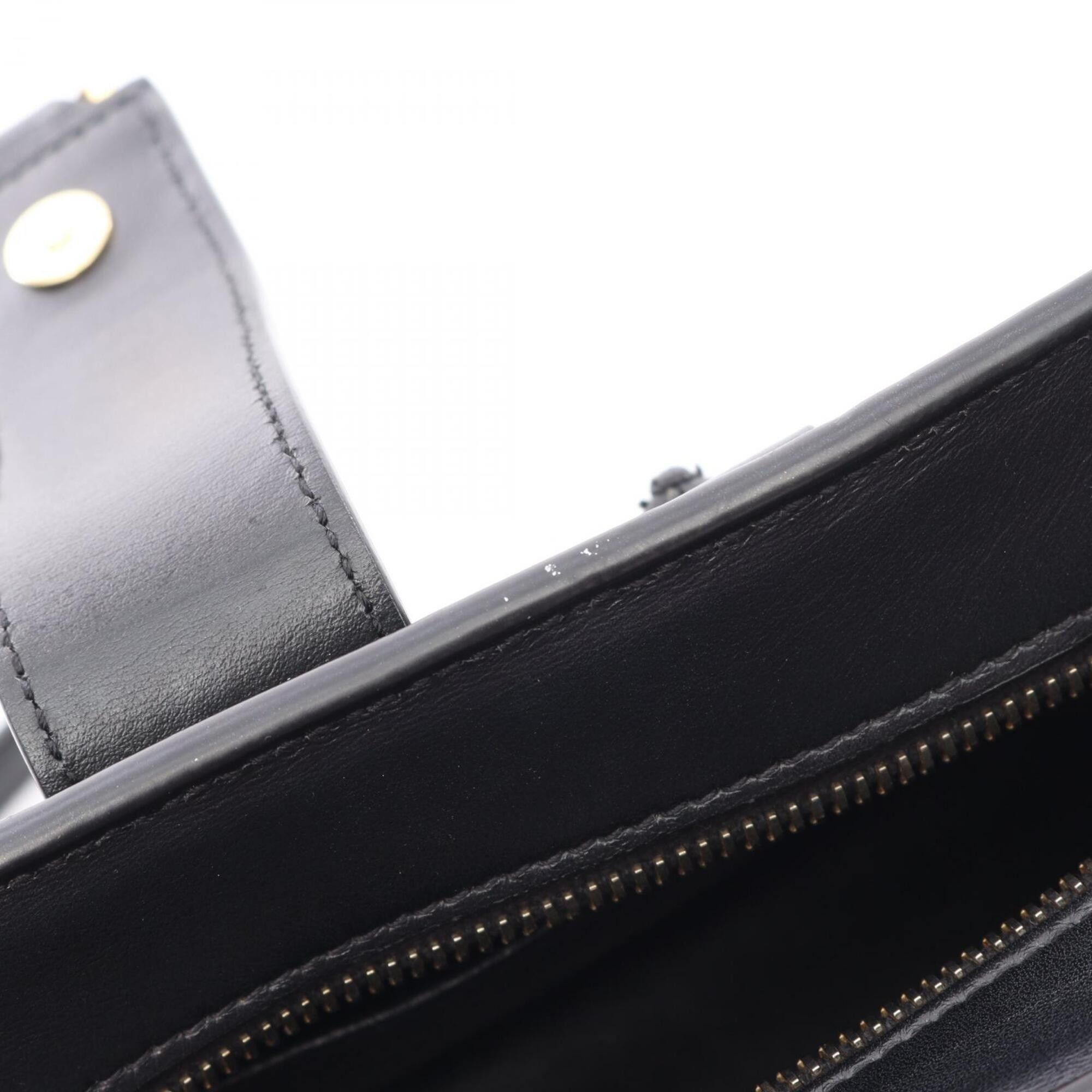 Yves Saint Laurent Yves Saint Laurent Saint Laurent Paris YSL line Baby Monogram Cabas 2-way handbag, leather, women's, black, 568853 Size ONE SIZE - 5 Thumbnail