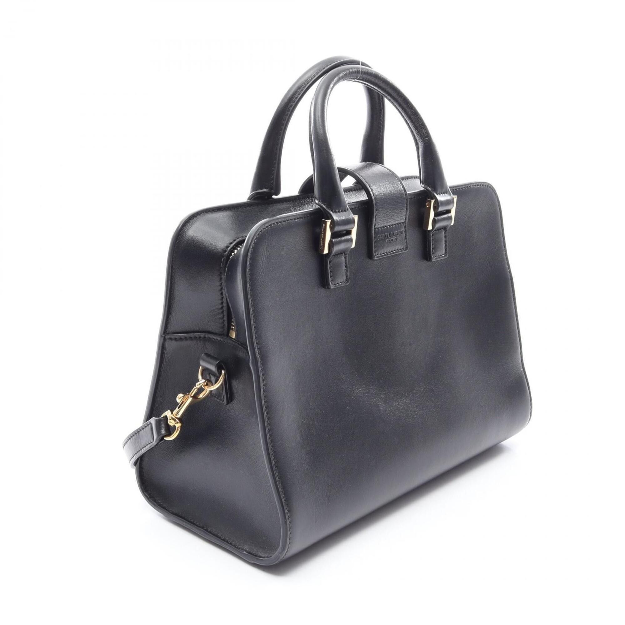 Yves Saint Laurent Yves Saint Laurent Saint Laurent Paris YSL line Baby Monogram Cabas 2-way handbag, leather, women's, black, 568853 Size ONE SIZE - 2 Thumbnail