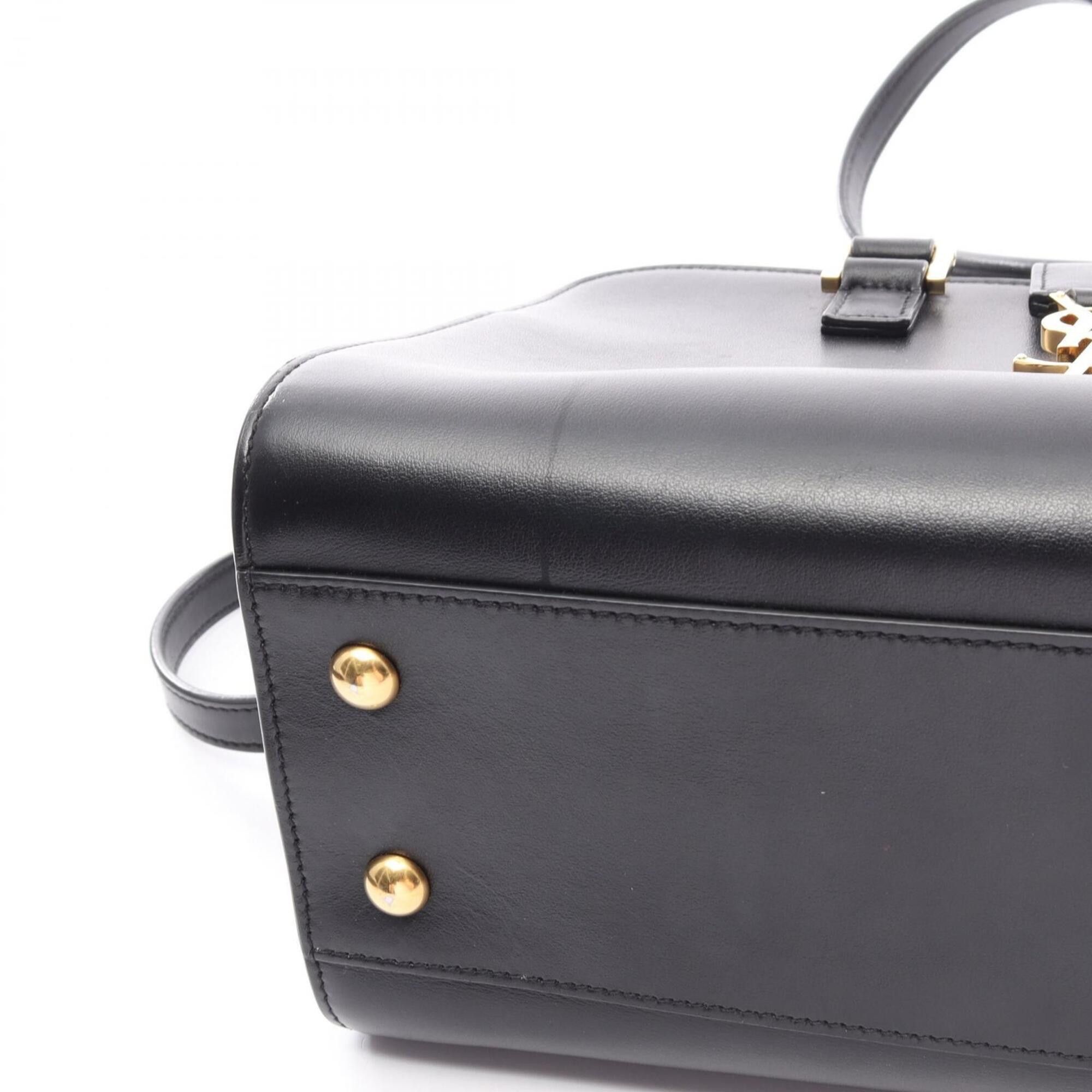 Yves Saint Laurent Yves Saint Laurent Saint Laurent Paris YSL line Baby Monogram Cabas 2-way handbag, leather, women's, black, 568853 Size ONE SIZE - 11 Thumbnail