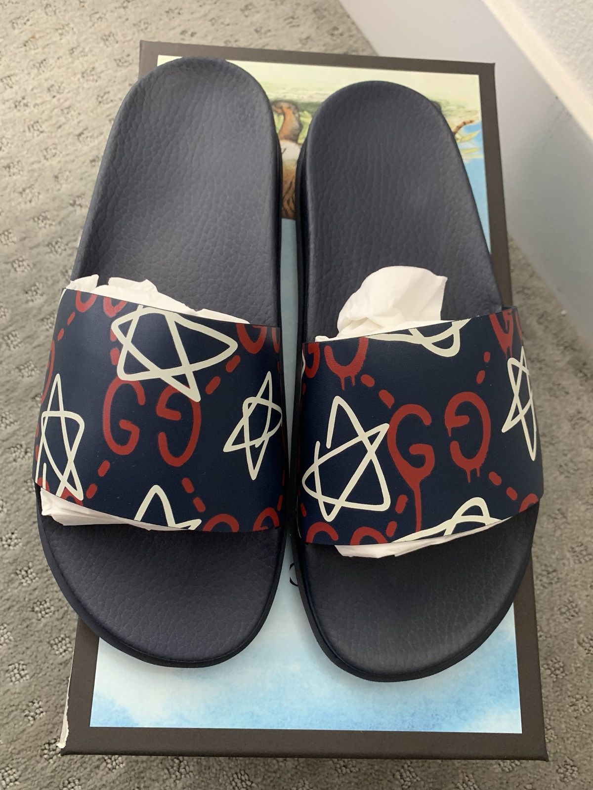 Gucci ghost slides store