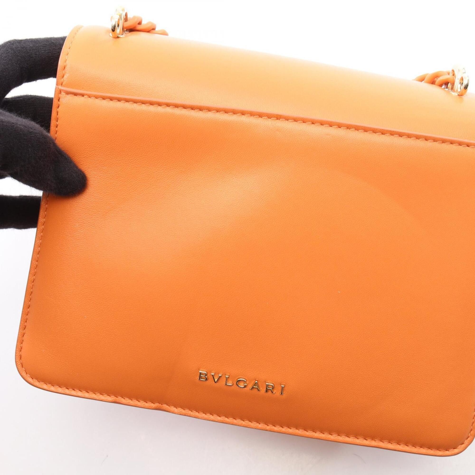 Bvlgari Bulgari BVLGARI Serpenti Forever 2-Way Handbag, Leather, Women's, Orange Size ONE SIZE - 9 Thumbnail