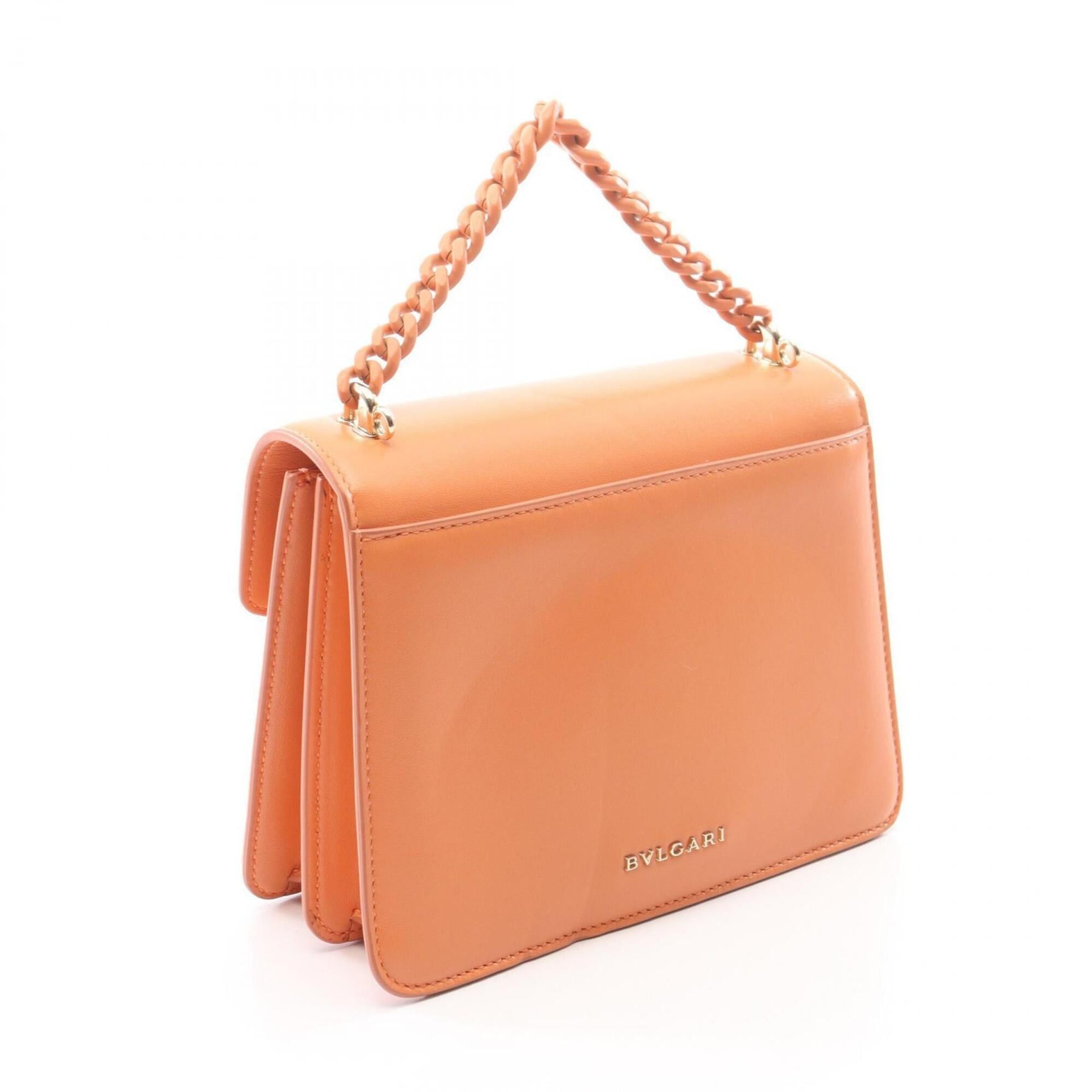 Bvlgari Bulgari BVLGARI Serpenti Forever 2-Way Handbag, Leather, Women's, Orange Size ONE SIZE - 2 Thumbnail