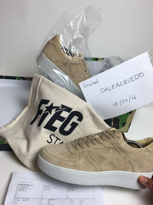 Bape Ronnie Fieg x Bathing Ape Fiegsta Bapesta Sand Suede | Grailed