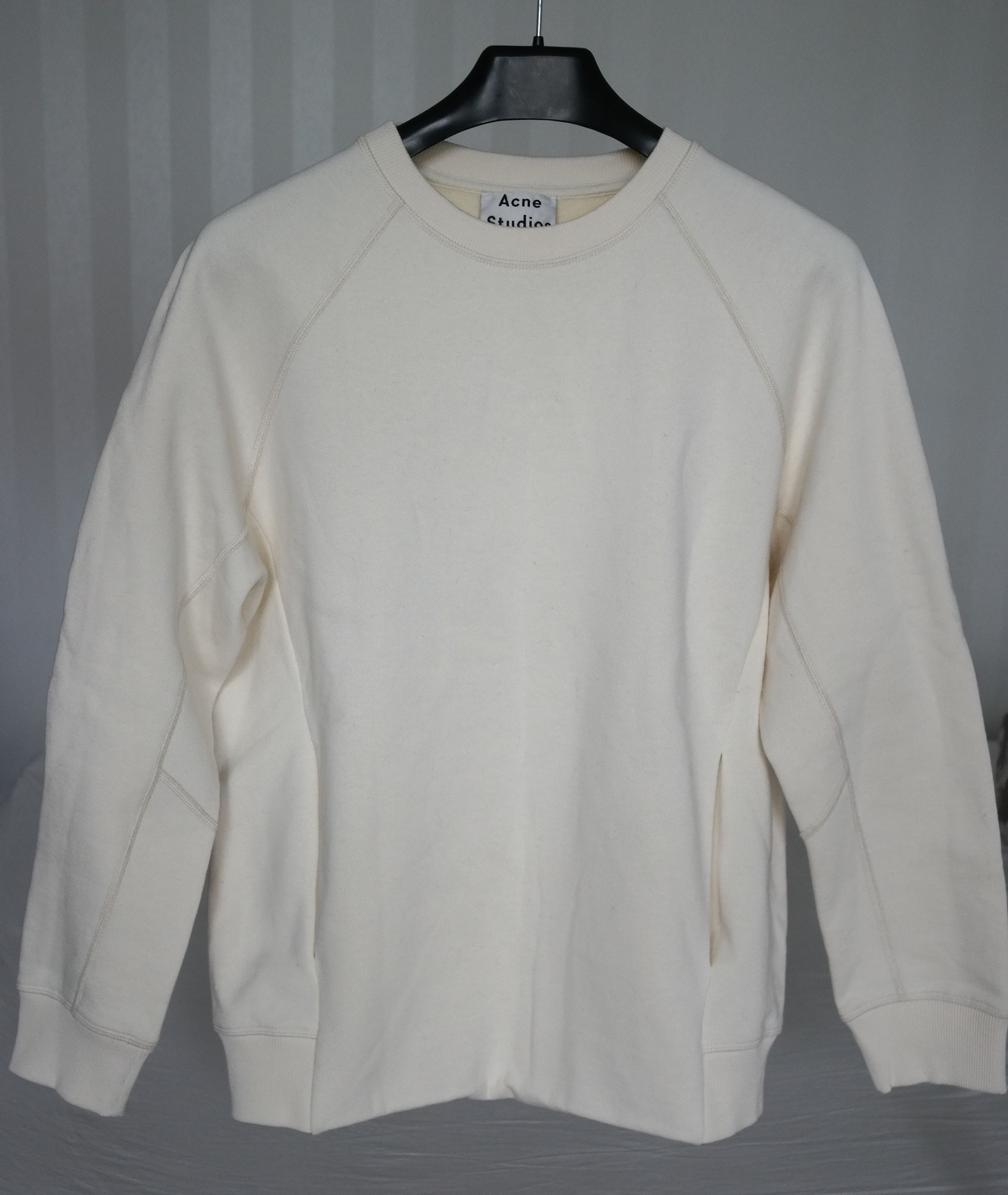 image of Acne Studios Nikoleta Crewneck Sweatshirt in Cream Beige, Men's (Size Medium)