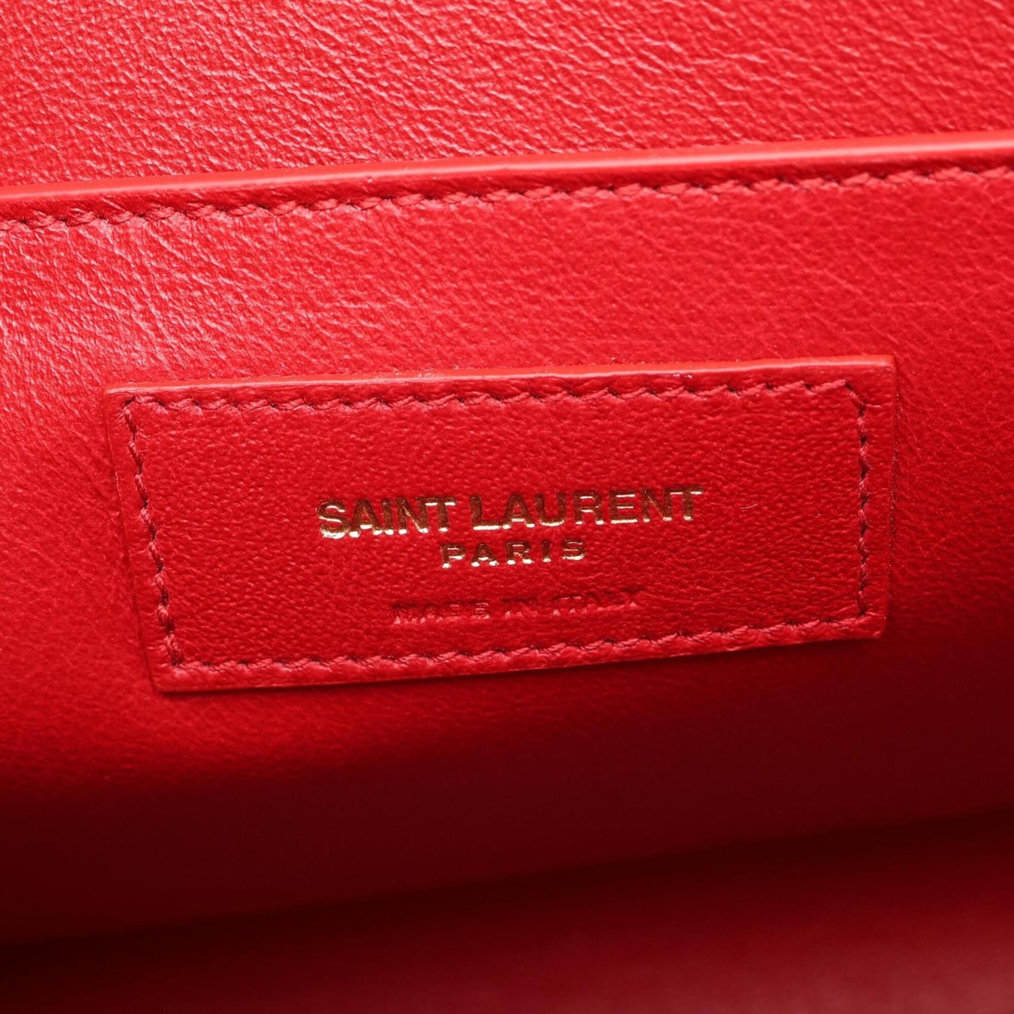 Yves Saint Laurent Yves Saint Laurent Saint Laurent Paris Manhattan Shoulder Bag/Handbag, Leather, Women's, Red Size ONE SIZE - 4 Thumbnail
