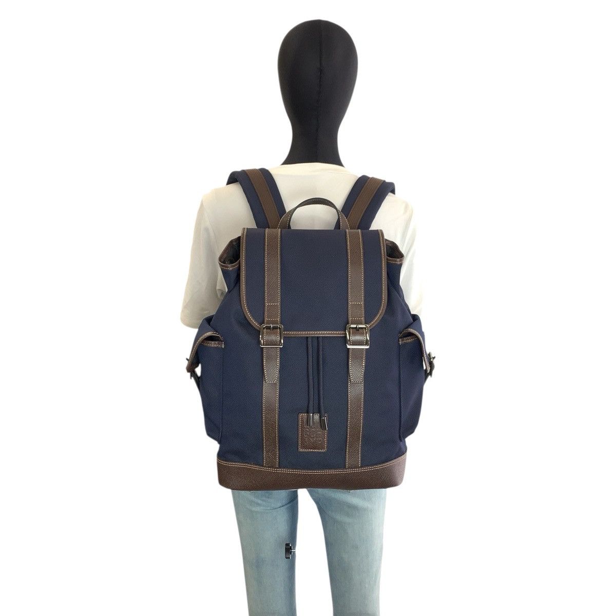 Longchamp Longchamp Longchamp Boxford Canvas Leather Backpack Textile Backpack 20035080127 DUTY FREE for USA Size ONE SIZE - 5 Thumbnail