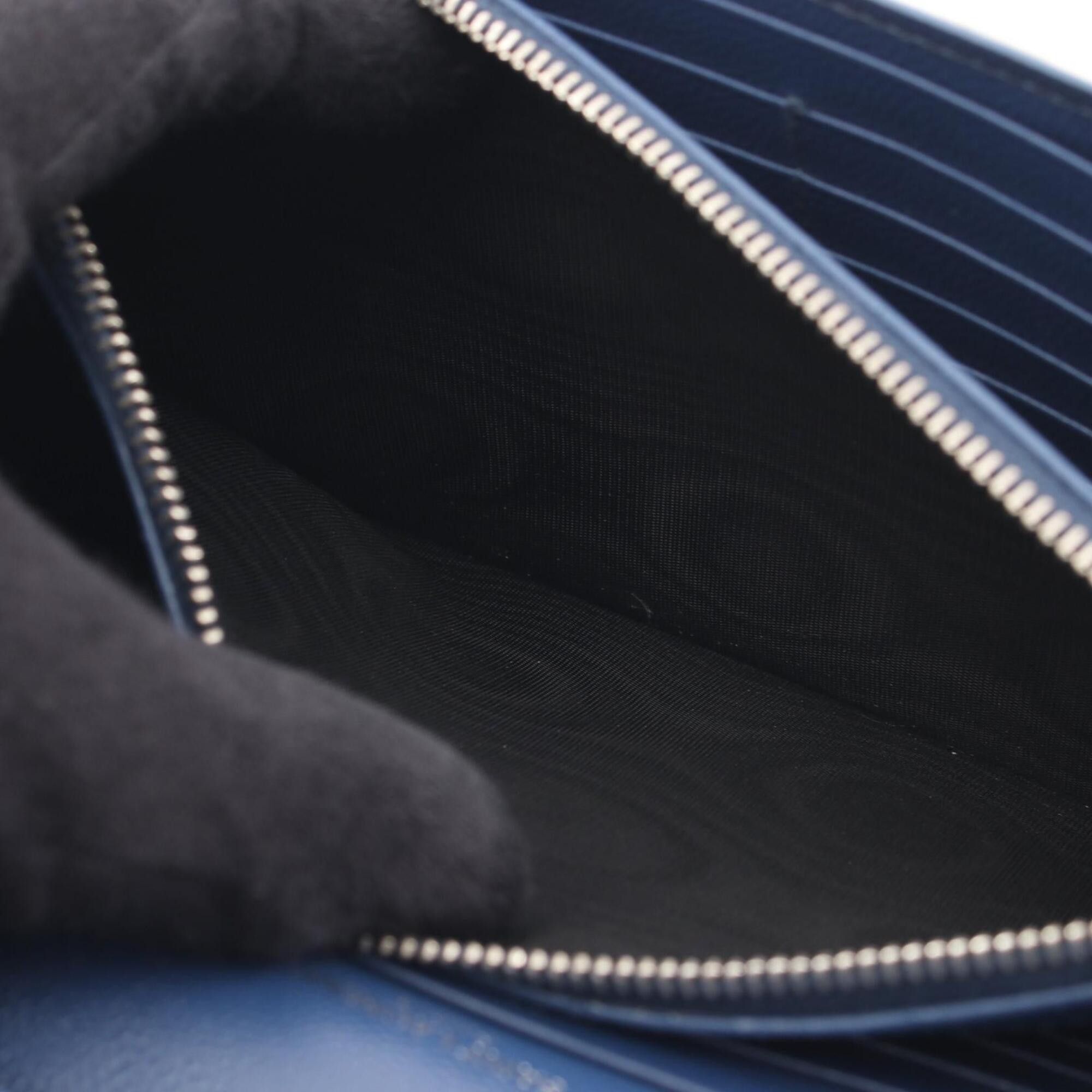 Yves Saint Laurent Yves Saint Laurent Saint Laurent Paris Cassandra Classic Shoulder Bag/Handbag, Leather, Women's, Navy/White, 377828 Size ONE SIZE - 10 Thumbnail
