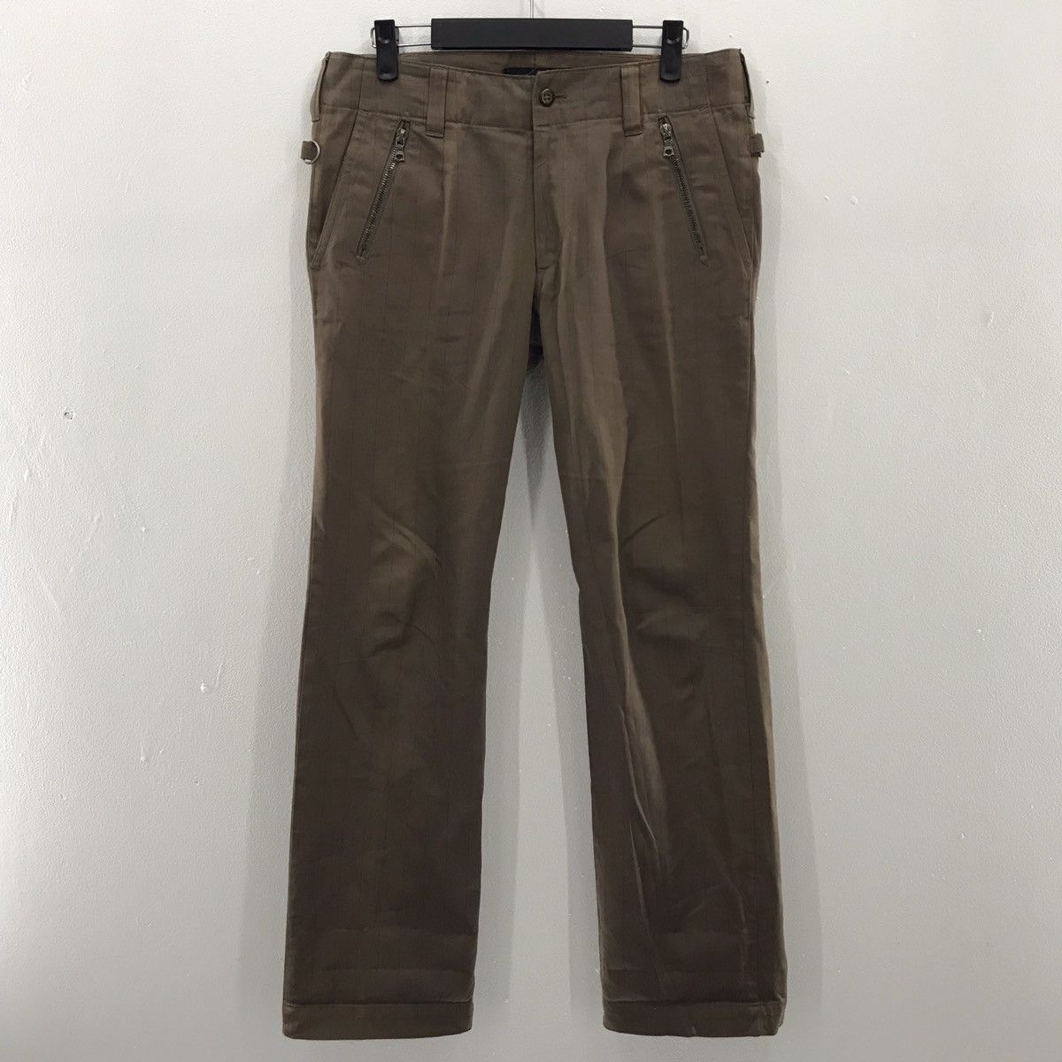 If Six Was Nine LOUNGE LIZARD Bondage linen Japan Zipper Punk style Slimfit Size US 31 - 2 Thumbnail