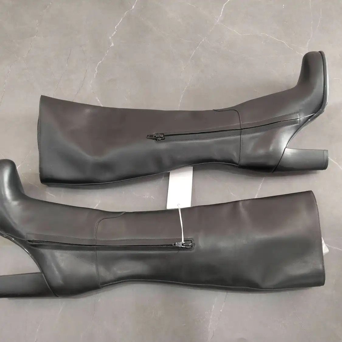 Bottega Veneta BOTTEGA VENETA Winter black leather Women's knee-high boots 35 Size US 5 / IT 35 - 4 Thumbnail