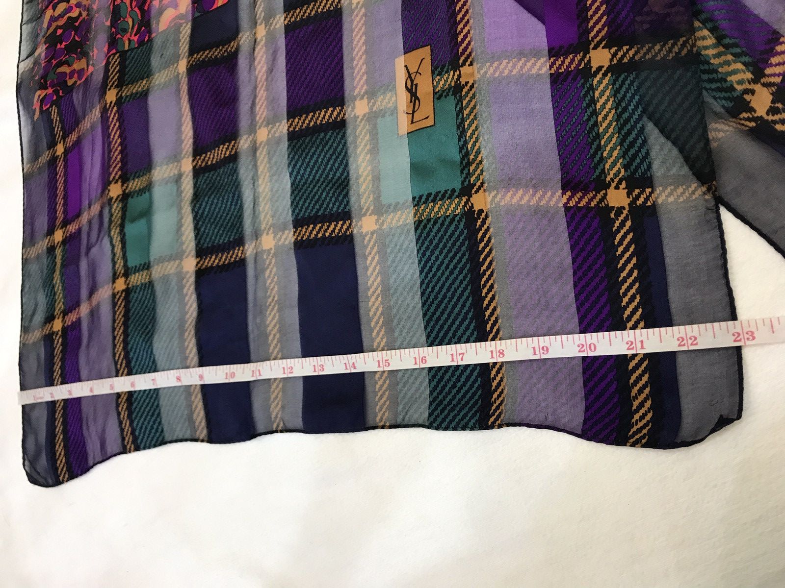 Other × Vintage × Yves Saint Laurent YVES SAINT LAURENT YSL ABSTRACT SILK SCARF FOULARD Size ONE SIZE - 5 Thumbnail