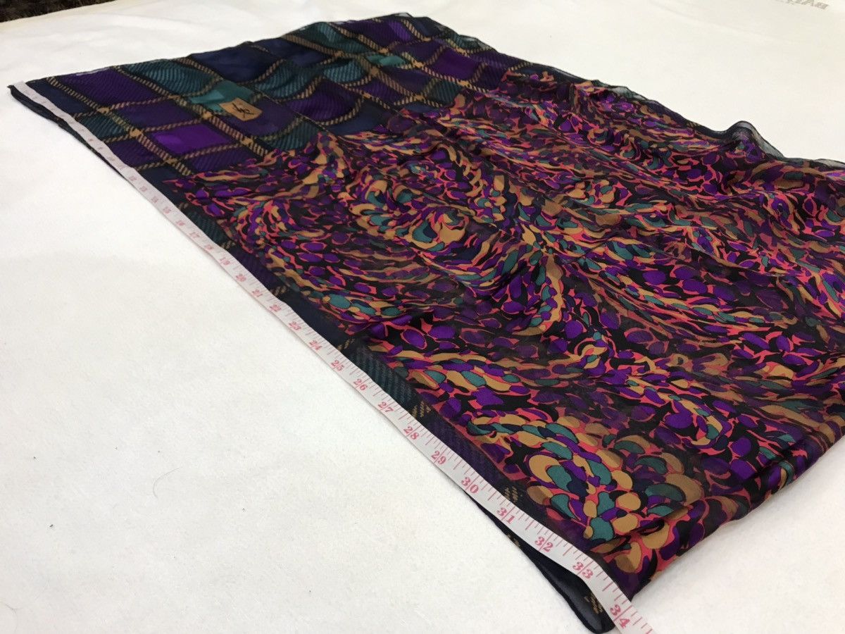 Other × Vintage × Yves Saint Laurent YVES SAINT LAURENT YSL ABSTRACT SILK SCARF FOULARD Size ONE SIZE - 4 Thumbnail