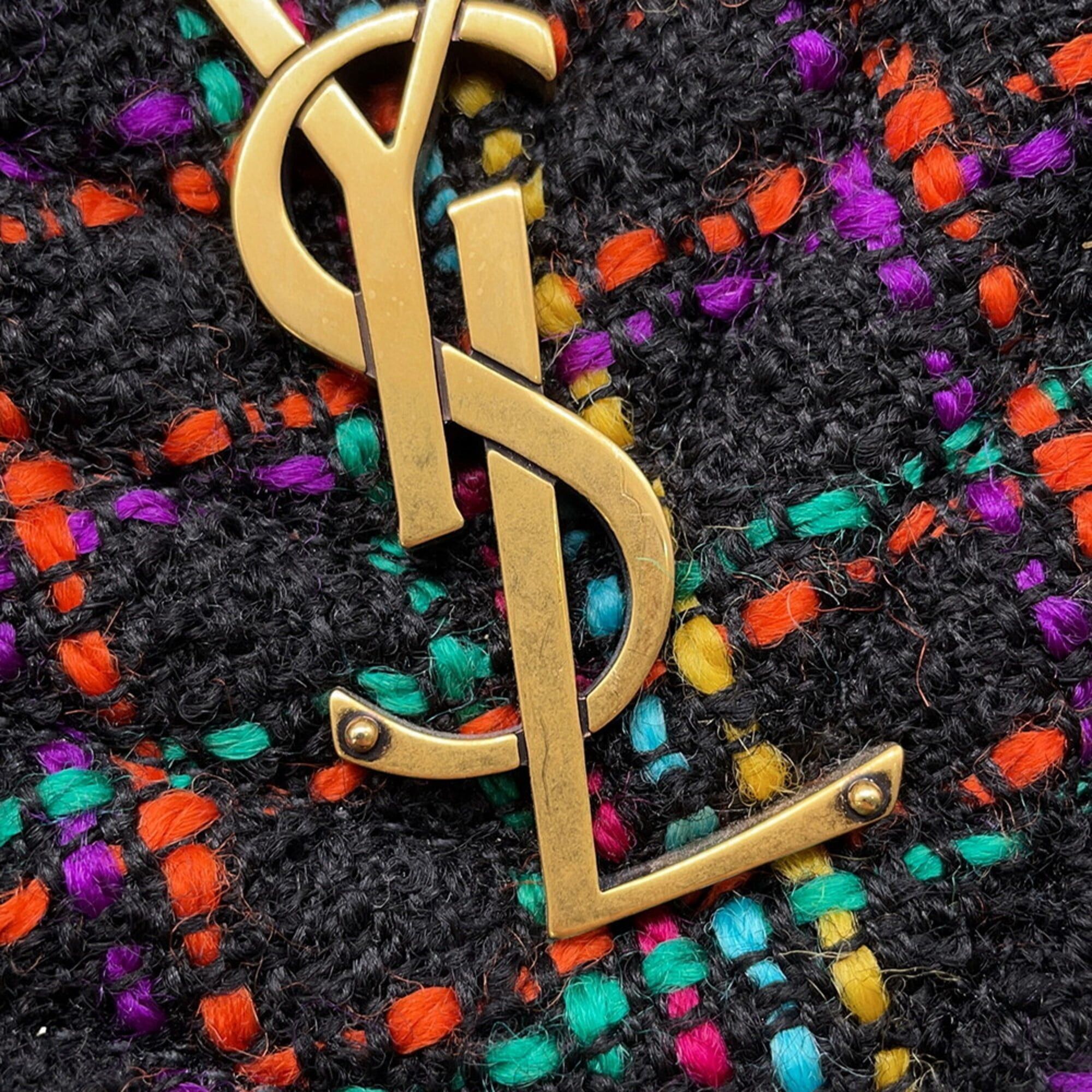 Yves Saint Laurent Yves Saint Laurent Saint Laurent Paris Shoulder Bag Lou Camera Tweed 612544 SAINT LAURENT PARIS Handbag with Tassel Black Women's Size ONE SIZE - 9 Thumbnail