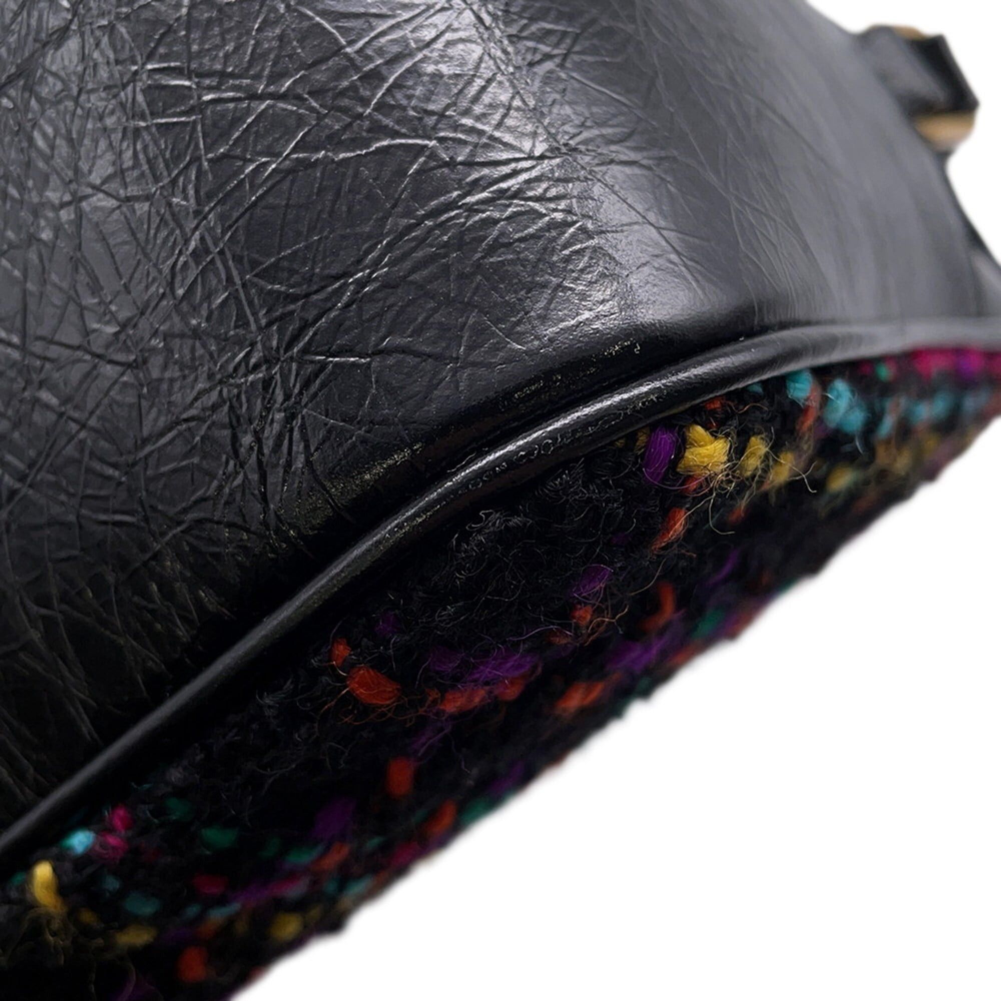 Yves Saint Laurent Yves Saint Laurent Saint Laurent Paris Shoulder Bag Lou Camera Tweed 612544 SAINT LAURENT PARIS Handbag with Tassel Black Women's Size ONE SIZE - 8 Thumbnail